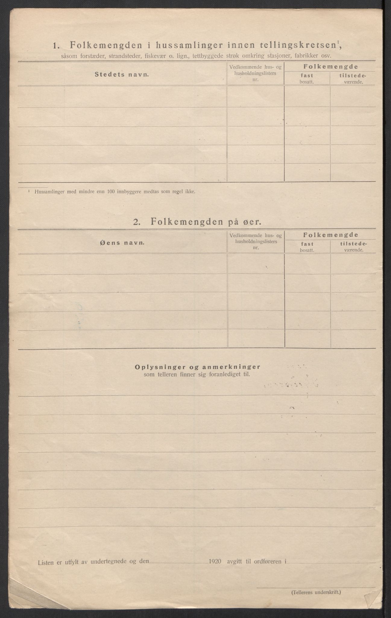 SAT, 1920 census for Evenes, 1920, p. 36