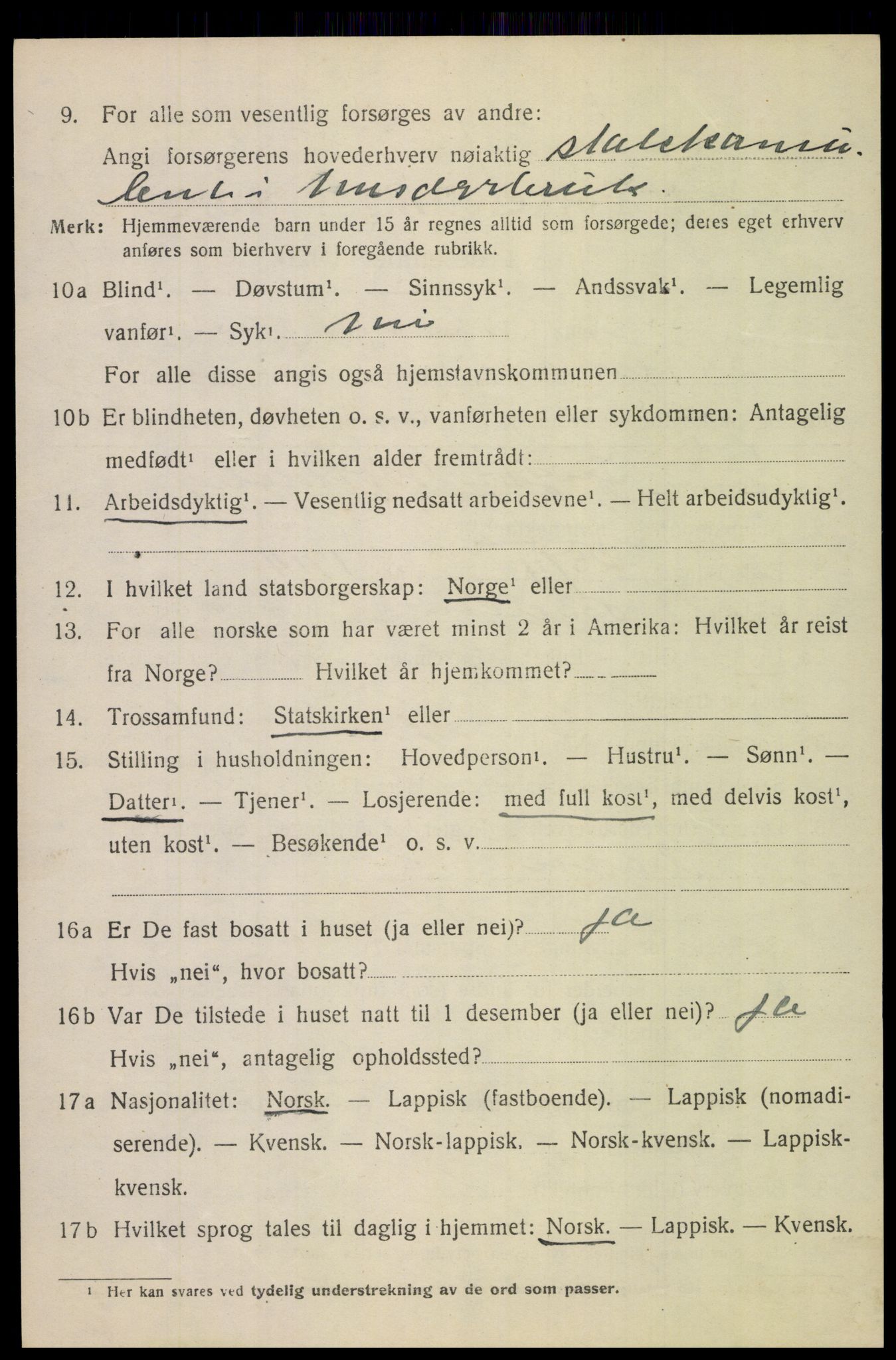 SAT, 1920 census for Bodin, 1920, p. 6871