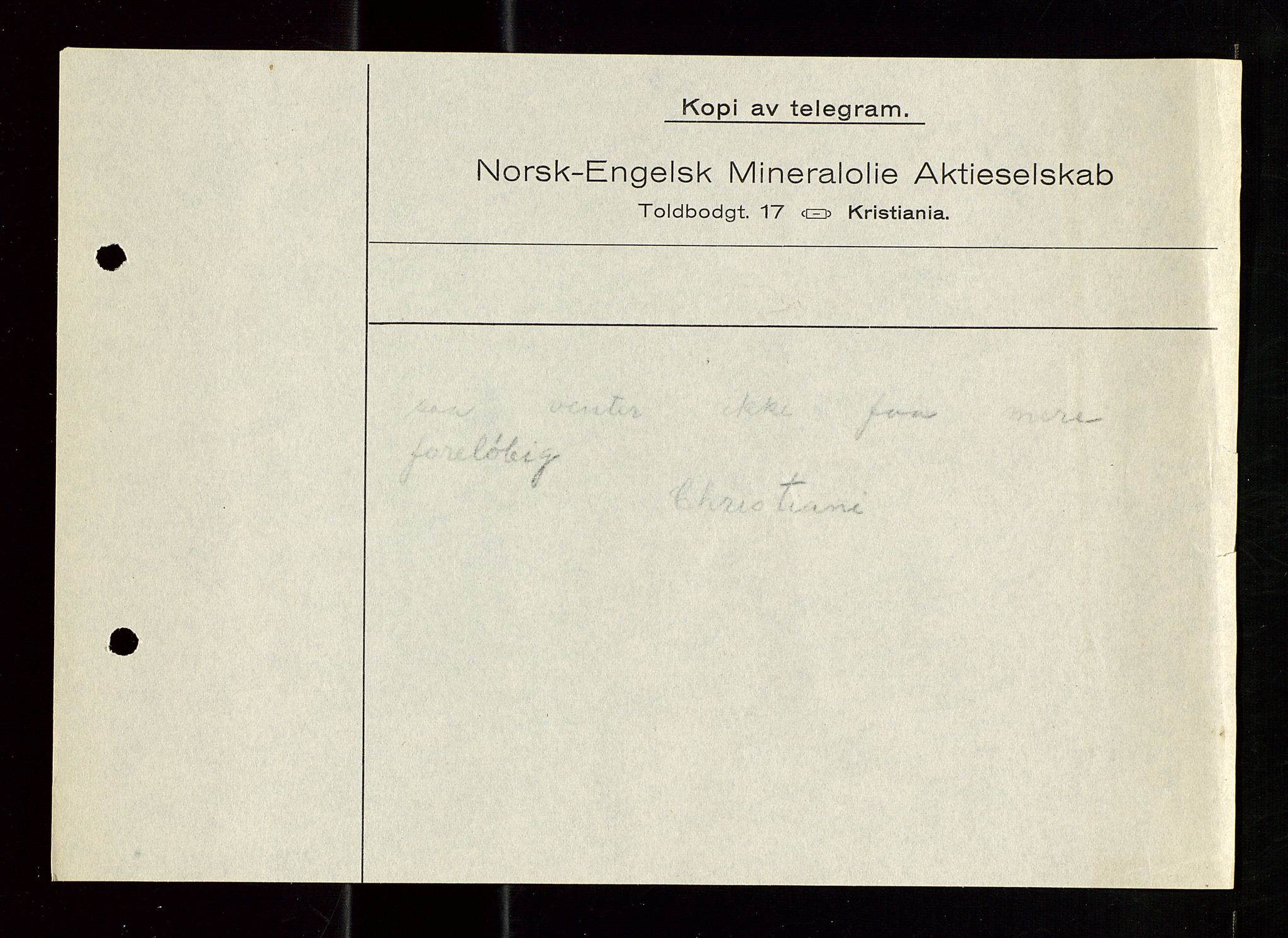 Pa 1521 - A/S Norske Shell, SAST/A-101915/E/Ea/Eaa/L0020: Sjefskorrespondanse, 1917, p. 235