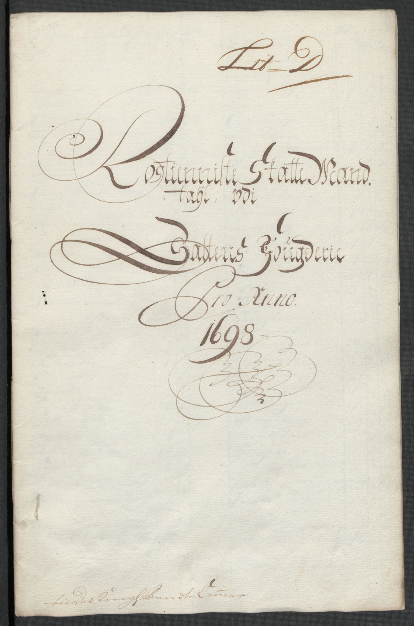 Rentekammeret inntil 1814, Reviderte regnskaper, Fogderegnskap, AV/RA-EA-4092/R66/L4579: Fogderegnskap Salten, 1697-1700, p. 189