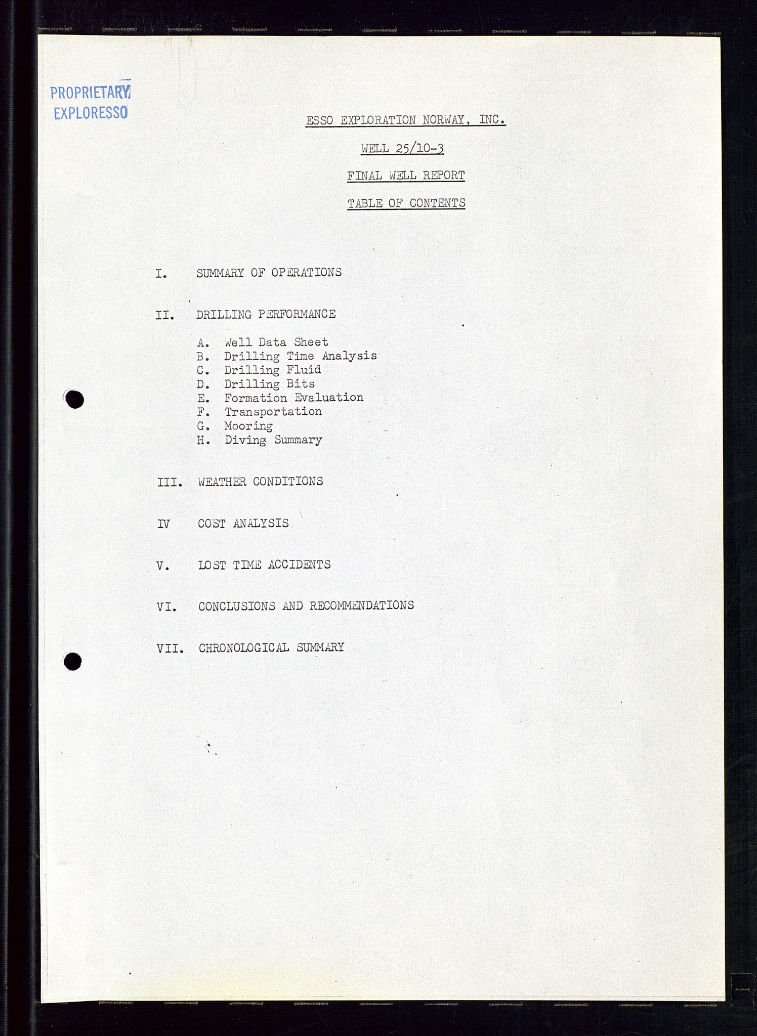 Pa 1512 - Esso Exploration and Production Norway Inc., AV/SAST-A-101917/E/Ea/L0013: Well 25/10-3 og Well 8/3-1, 1966-1975, p. 710