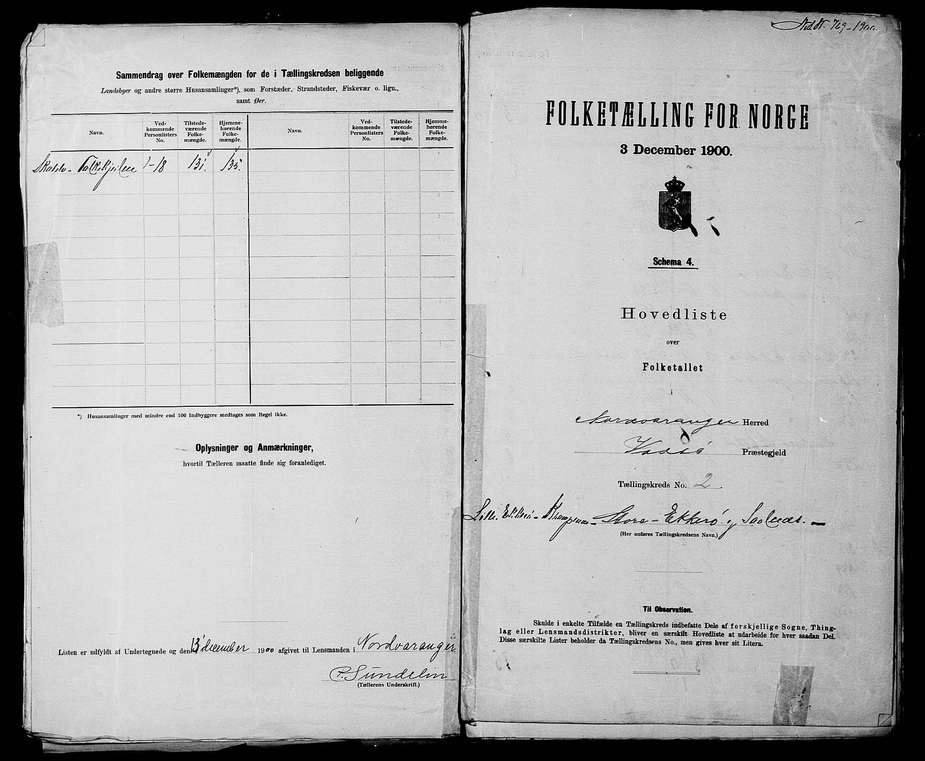 SATØ, 1900 census for Nord-Varanger, 1900, p. 6