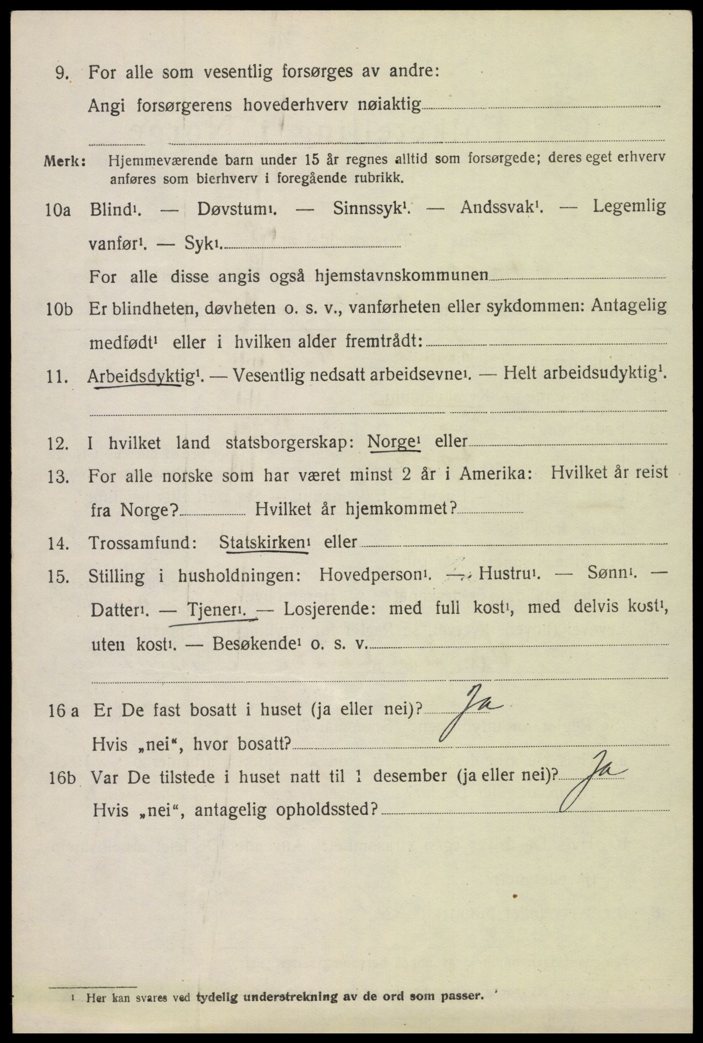 SAH, 1920 census for Fåberg, 1920, p. 7633