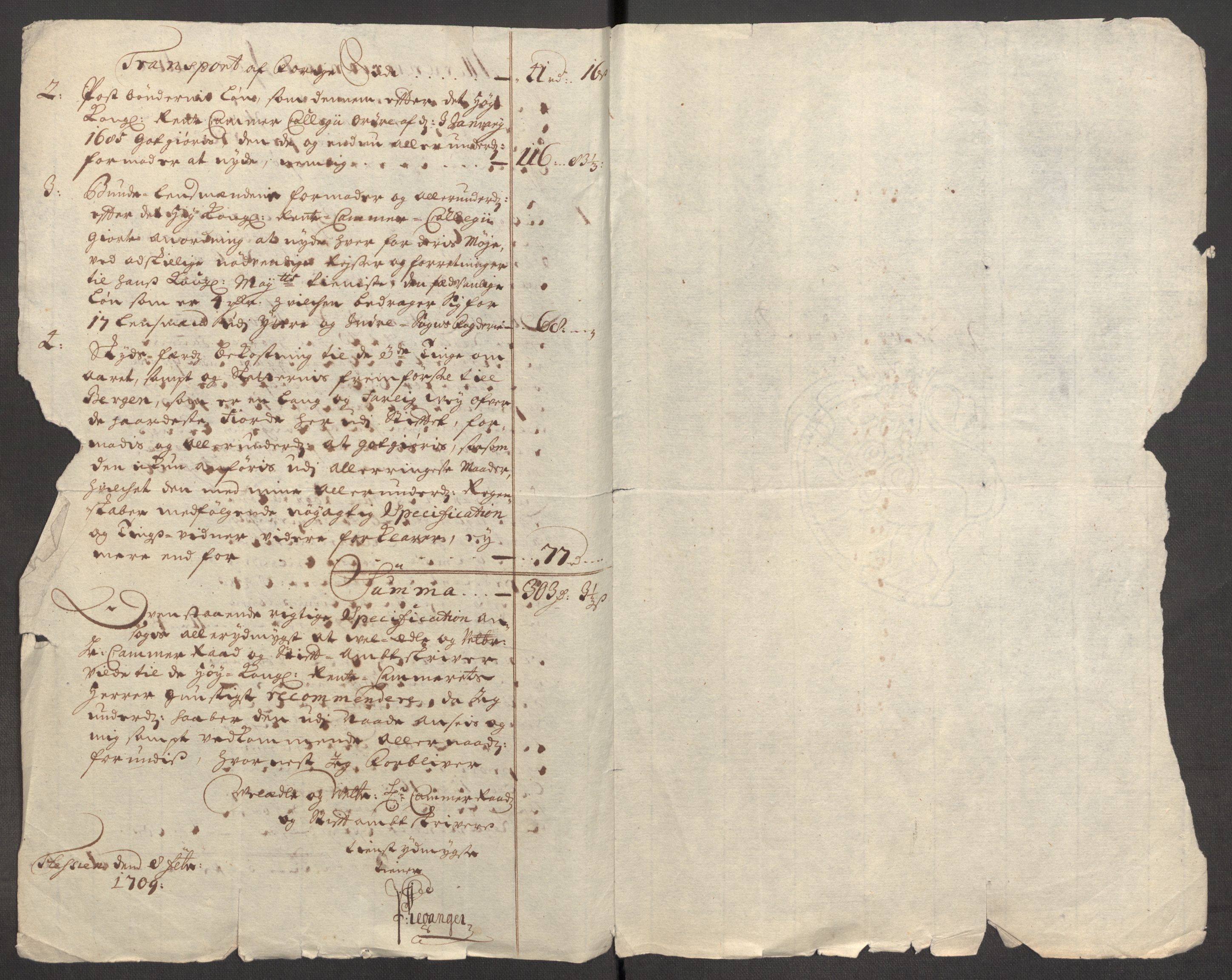 Rentekammeret inntil 1814, Reviderte regnskaper, Fogderegnskap, AV/RA-EA-4092/R52/L3315: Fogderegnskap Sogn, 1708, p. 193