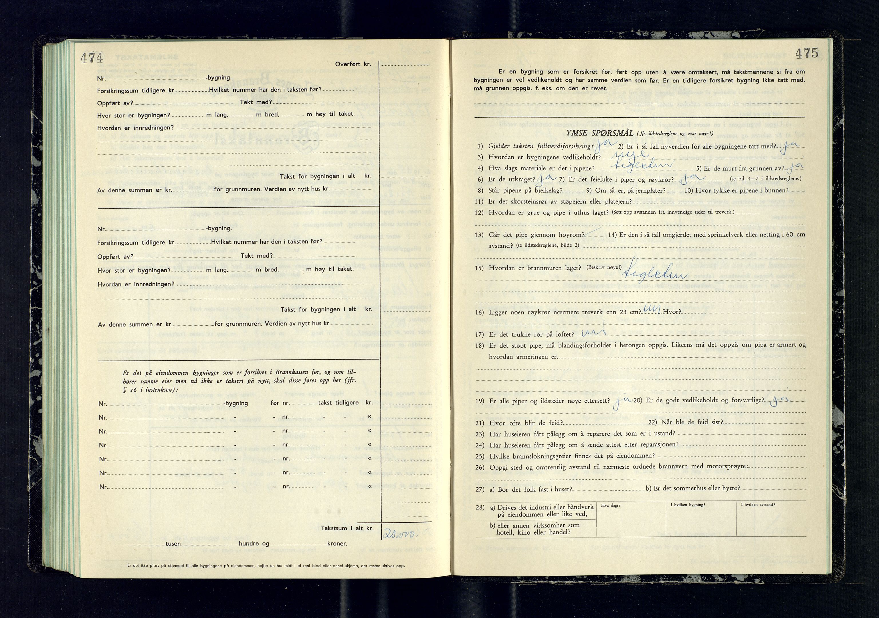 Alta lensmannskontor, AV/SATØ-S-1165/O/Ob/L0186: Branntakstprotokoll, 1953-1955, p. 474-475