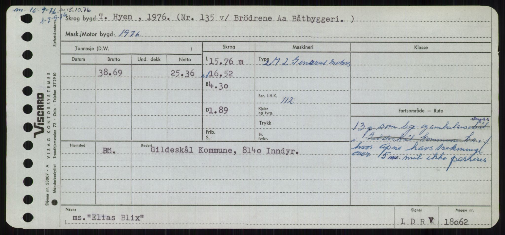 Sjøfartsdirektoratet med forløpere, Skipsmålingen, AV/RA-S-1627/H/Ha/L0002/0001: Fartøy, Eik-Hill / Fartøy, Eik-F, p. 87