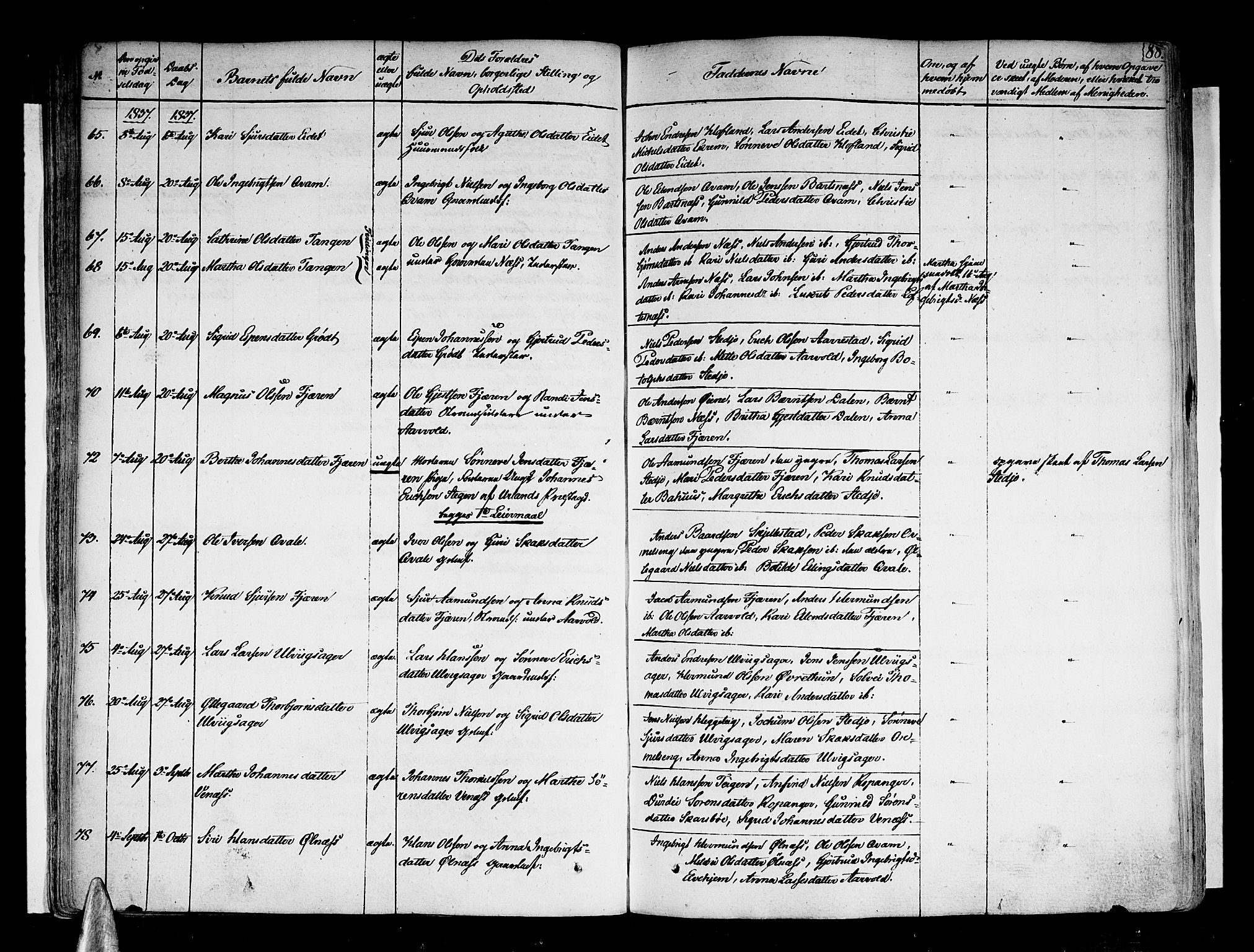 Sogndal sokneprestembete, SAB/A-81301/H/Haa/Haaa/L0010: Parish register (official) no. A 10, 1821-1838, p. 88