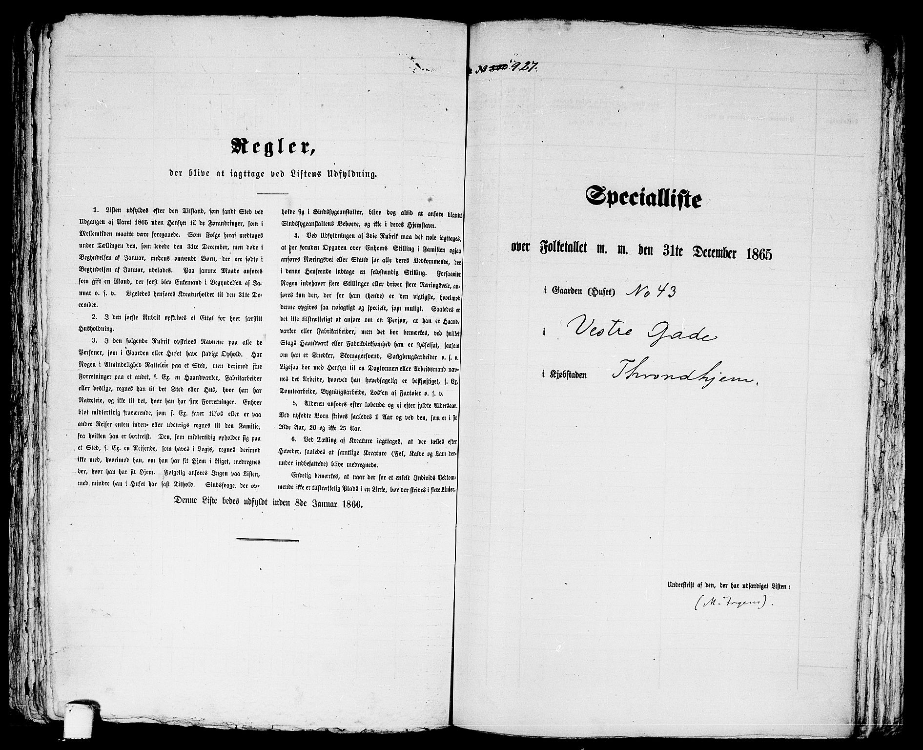 RA, 1865 census for Trondheim, 1865, p. 1933