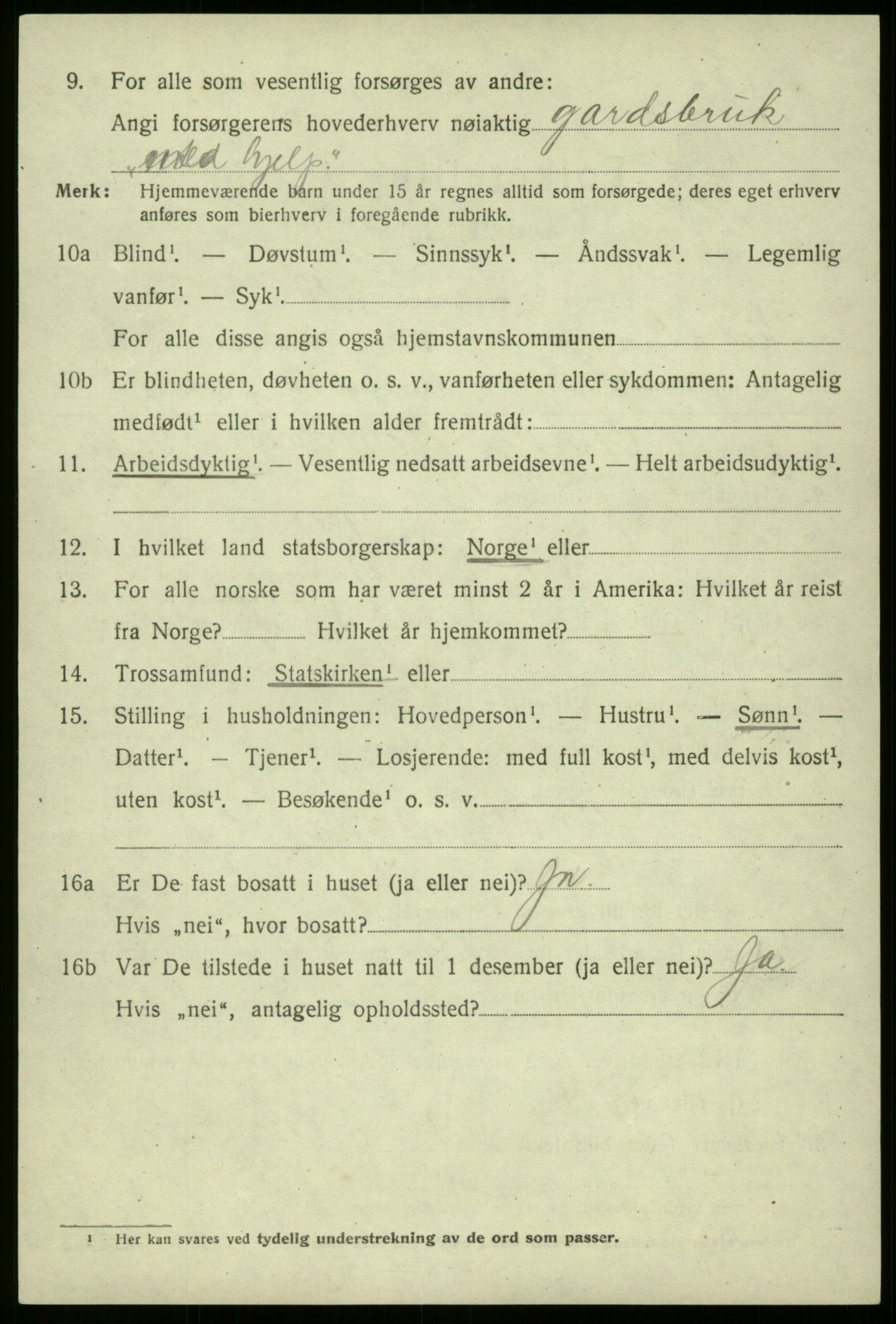 SAB, 1920 census for Eid, 1920, p. 2023
