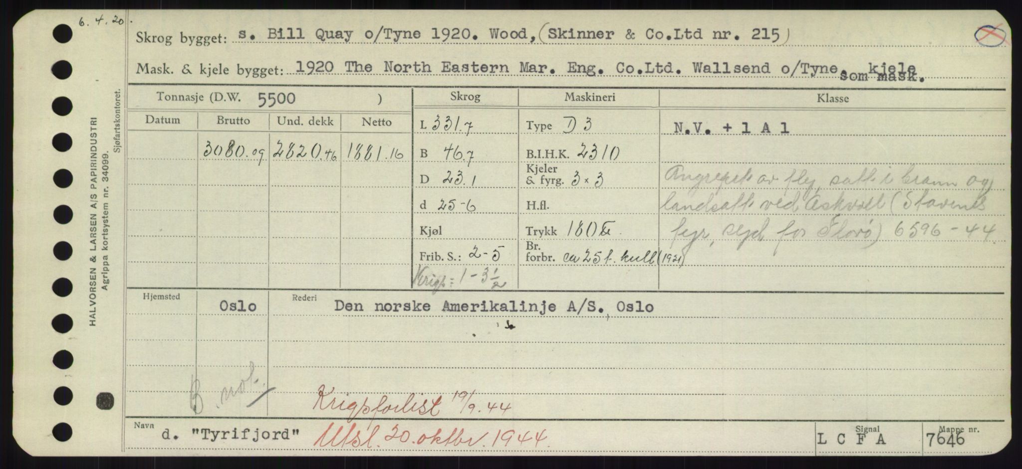 Sjøfartsdirektoratet med forløpere, Skipsmålingen, RA/S-1627/H/Hd/L0039: Fartøy, Ti-Tø, p. 879