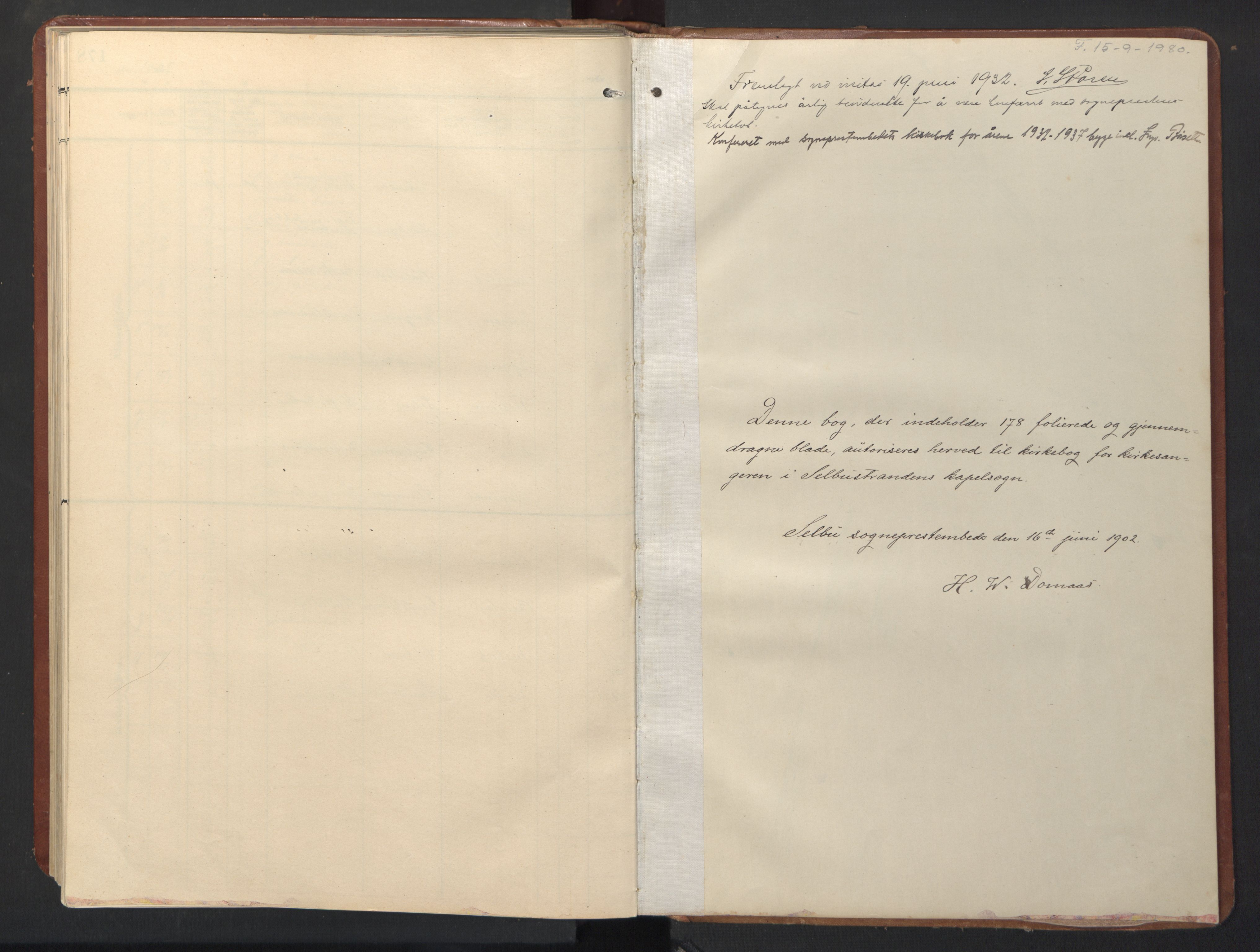 Ministerialprotokoller, klokkerbøker og fødselsregistre - Sør-Trøndelag, SAT/A-1456/696/L1161: Parish register (copy) no. 696C01, 1902-1950