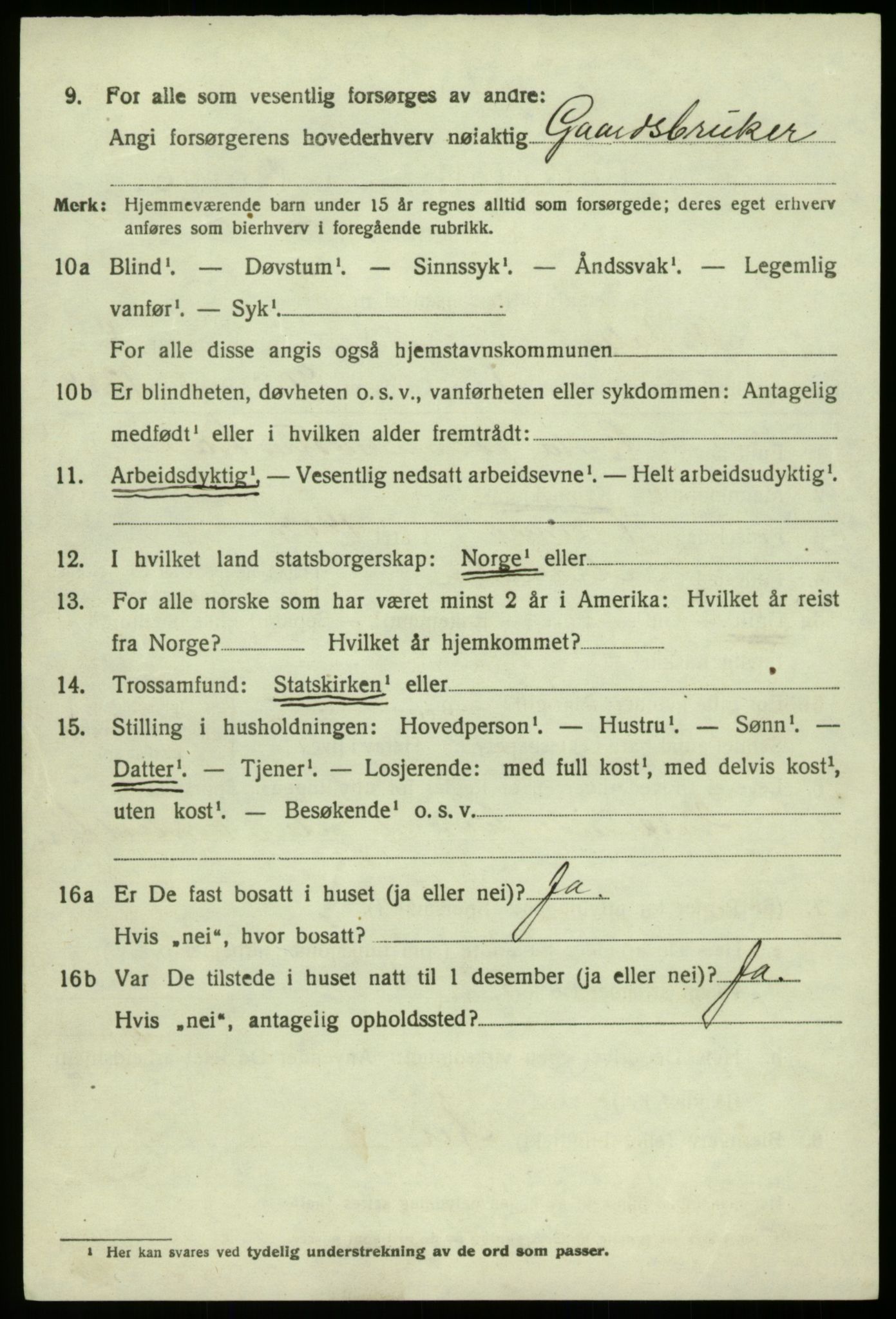 SAB, 1920 census for Modalen, 1920, p. 1459