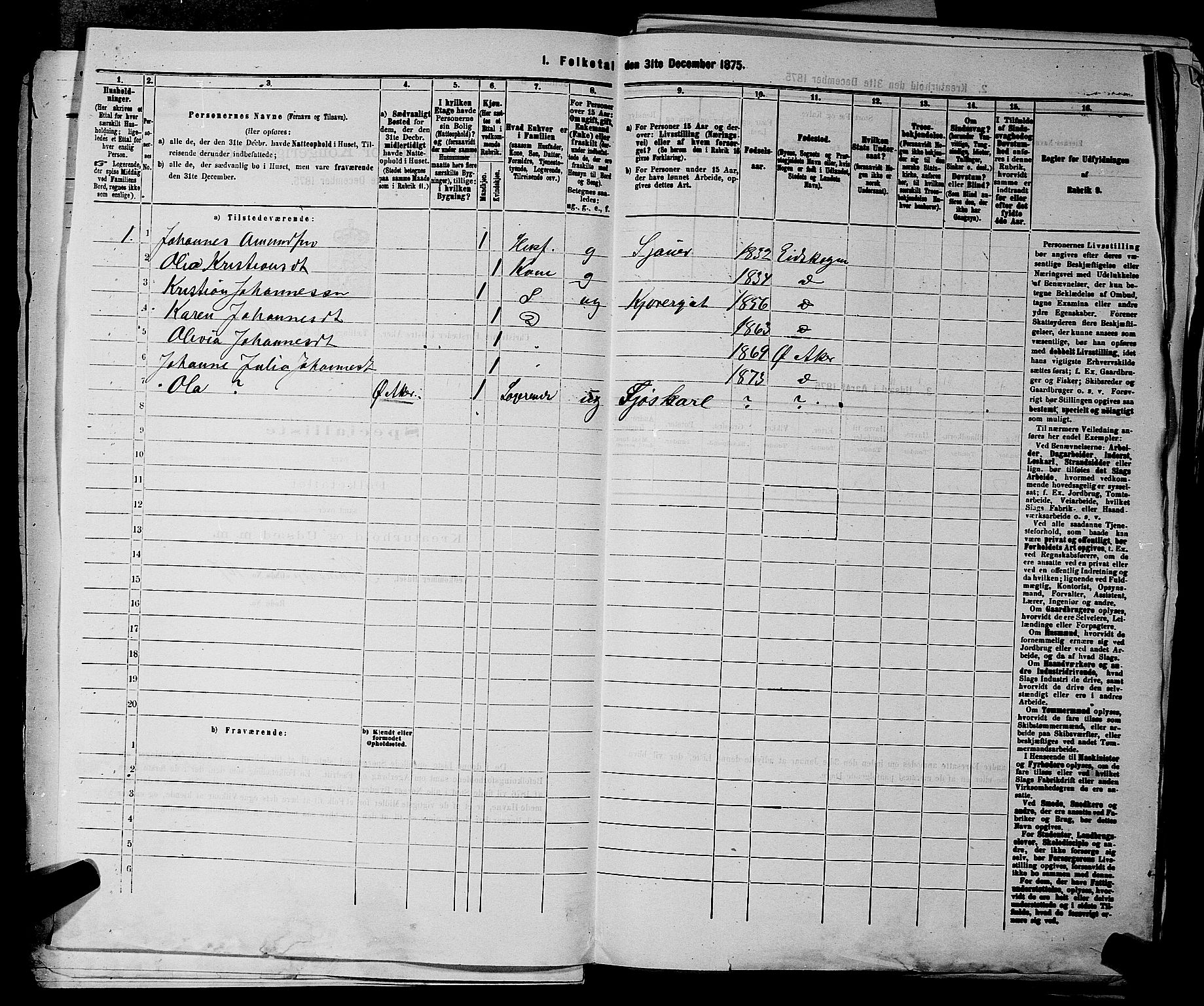 RA, 1875 census for 0218bP Østre Aker, 1875, p. 1638