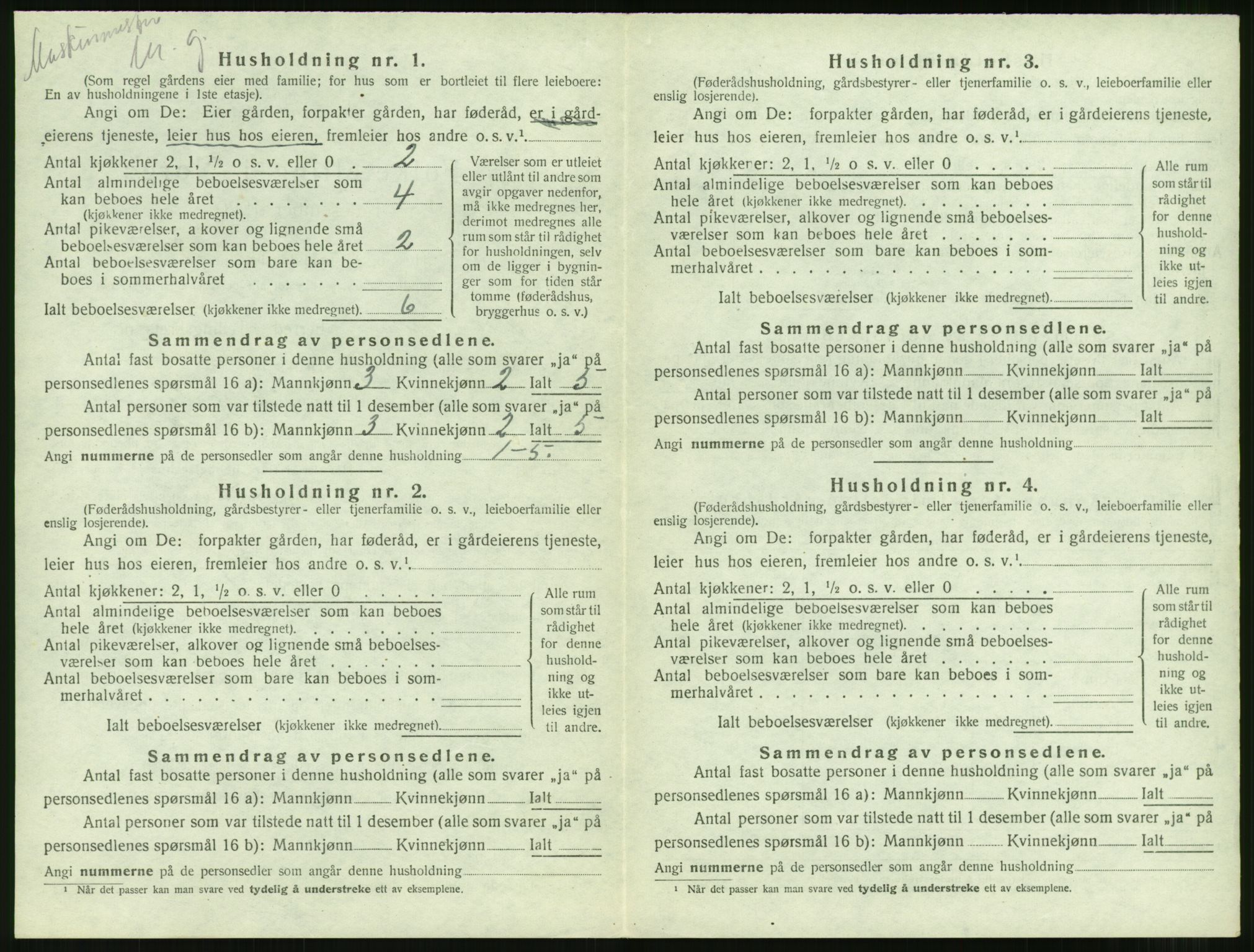 SAT, 1920 census for Borgund, 1920, p. 559