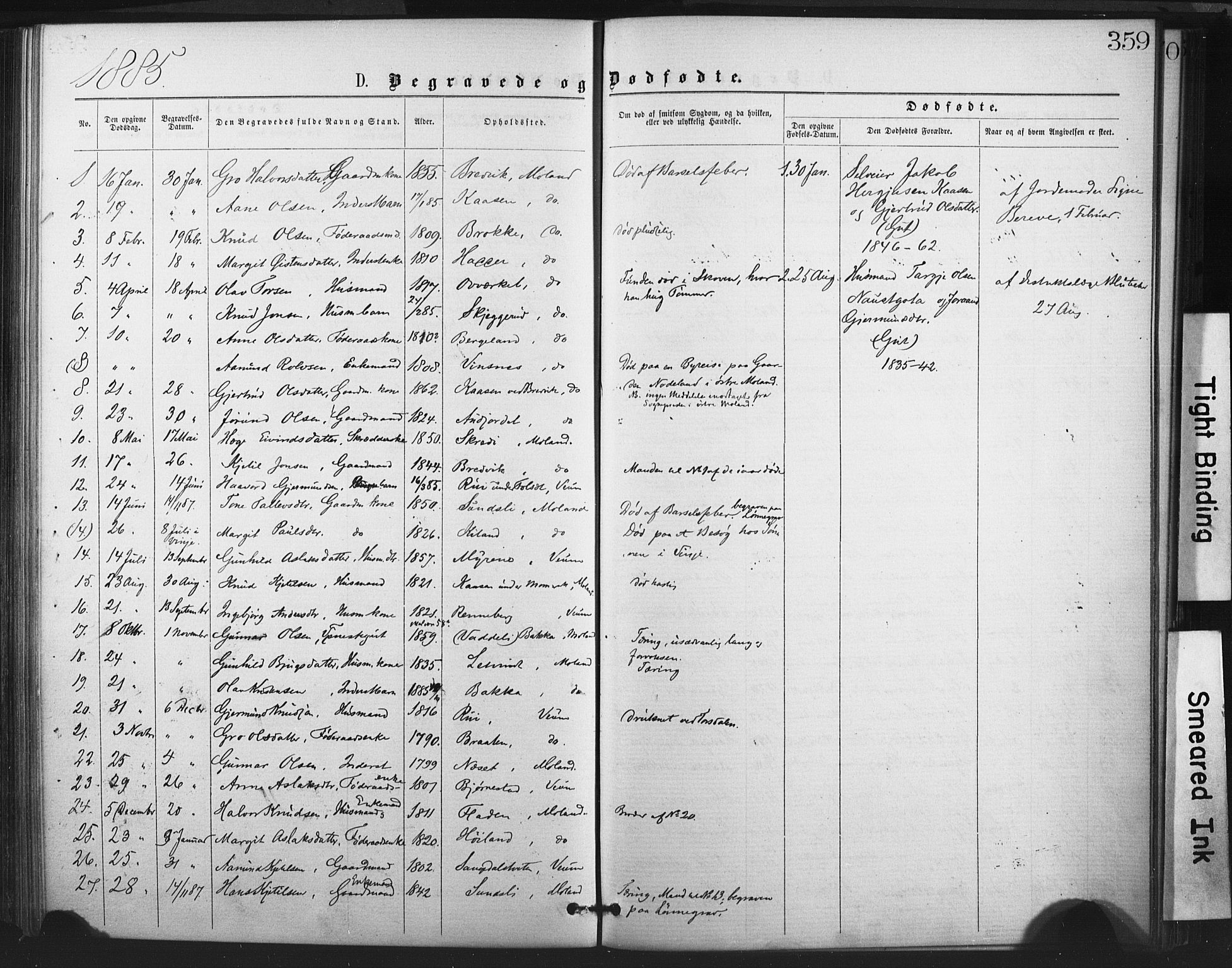 Fyresdal kirkebøker, SAKO/A-263/F/Fa/L0006: Parish register (official) no. I 6, 1872-1886, p. 359