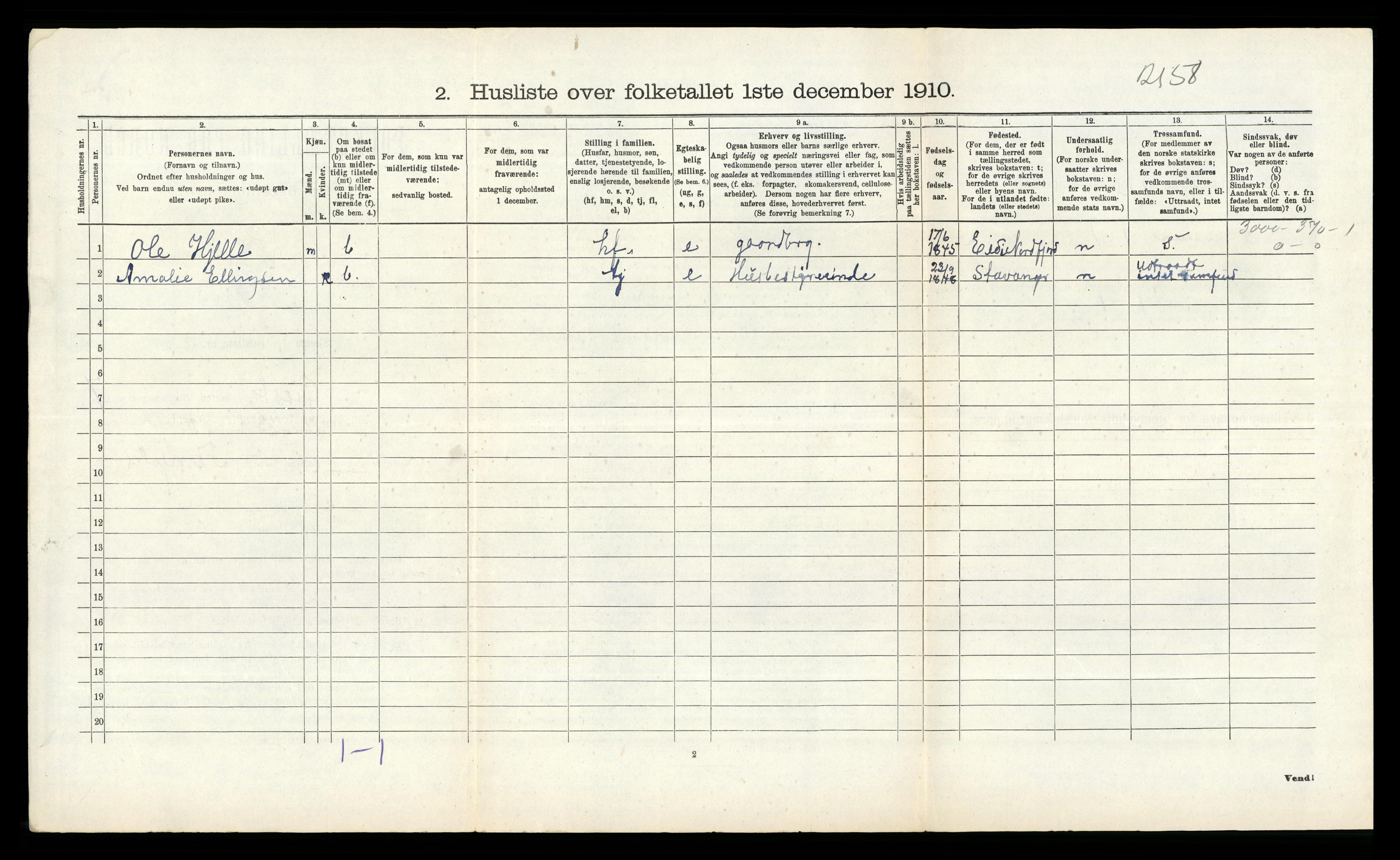 RA, 1910 census for Øyestad, 1910, p. 823