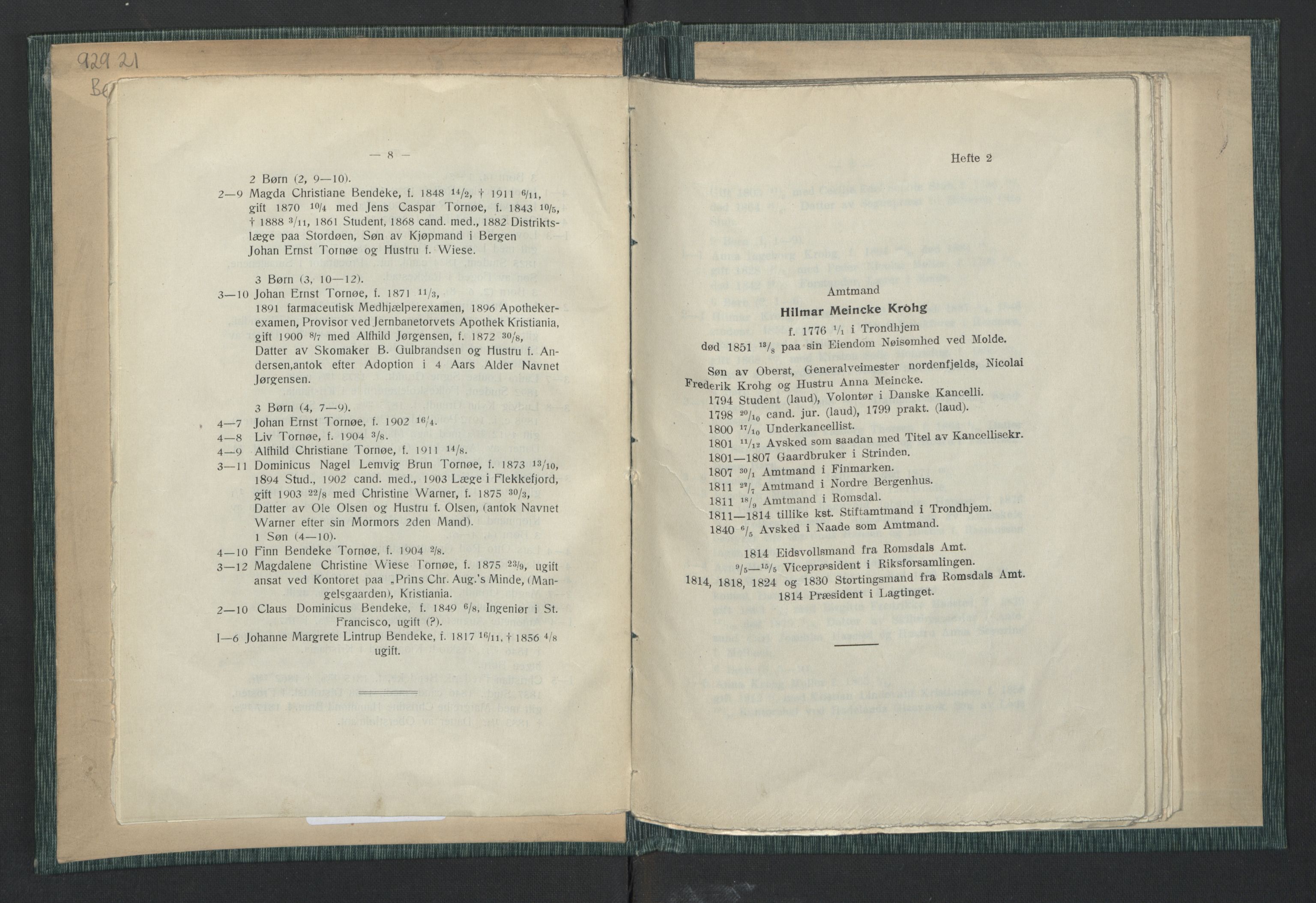 Andre publikasjoner, PUBL/PUBL-999/0003/0001: Johan Kielland Bergwitz: Vore Eidsvollsmænds efterkommere. Gjennem alle linjer i 100 aar (1914), 1814-1914, p. 6