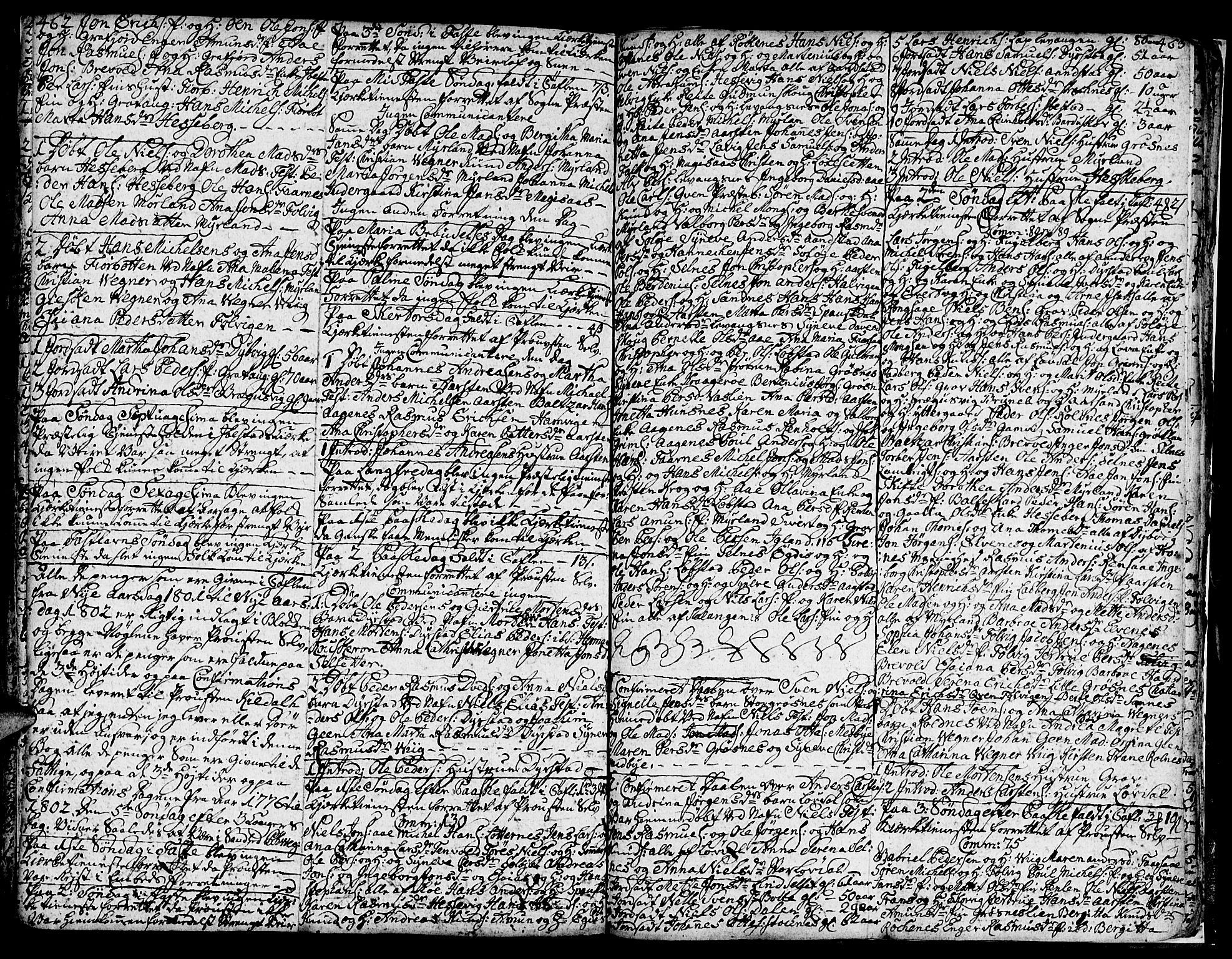 Ibestad sokneprestembete, SATØ/S-0077/H/Ha/Hab/L0001klokker: Parish register (copy) no. 1, 1776-1808, p. 462-463