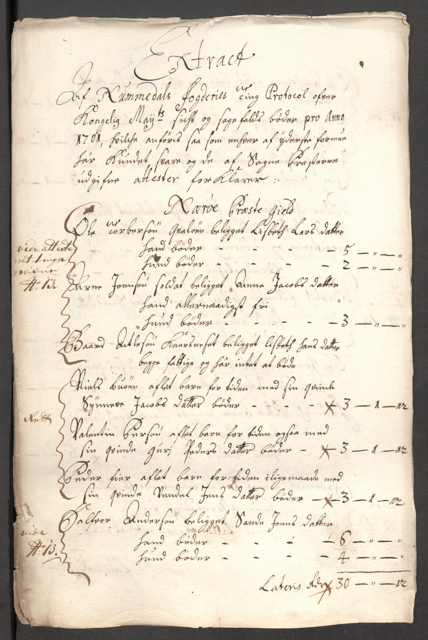 Rentekammeret inntil 1814, Reviderte regnskaper, Fogderegnskap, RA/EA-4092/R64/L4427: Fogderegnskap Namdal, 1701-1702, p. 126