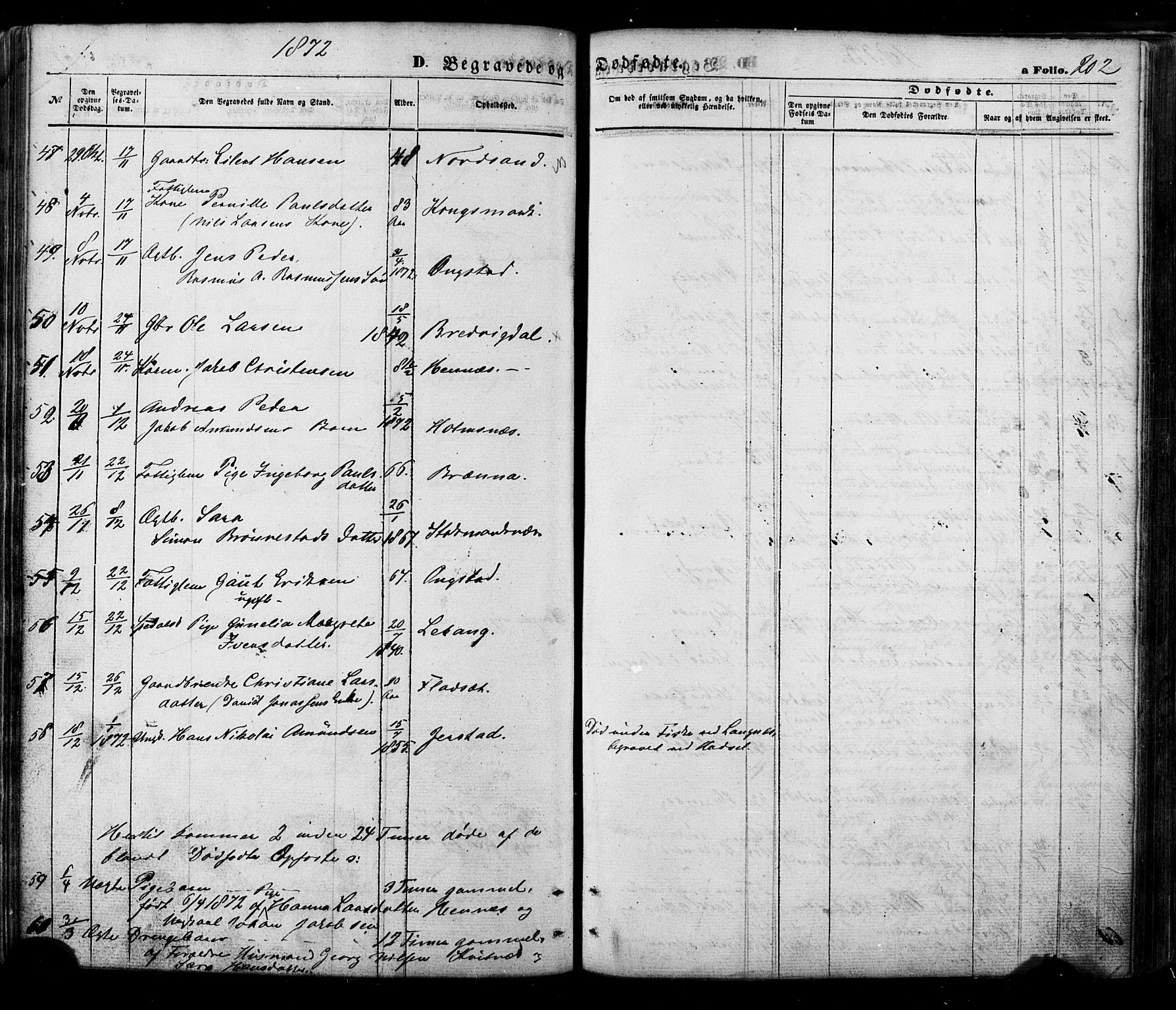 Ministerialprotokoller, klokkerbøker og fødselsregistre - Nordland, AV/SAT-A-1459/888/L1242: Parish register (official) no. 888A08, 1870-1875, p. 202