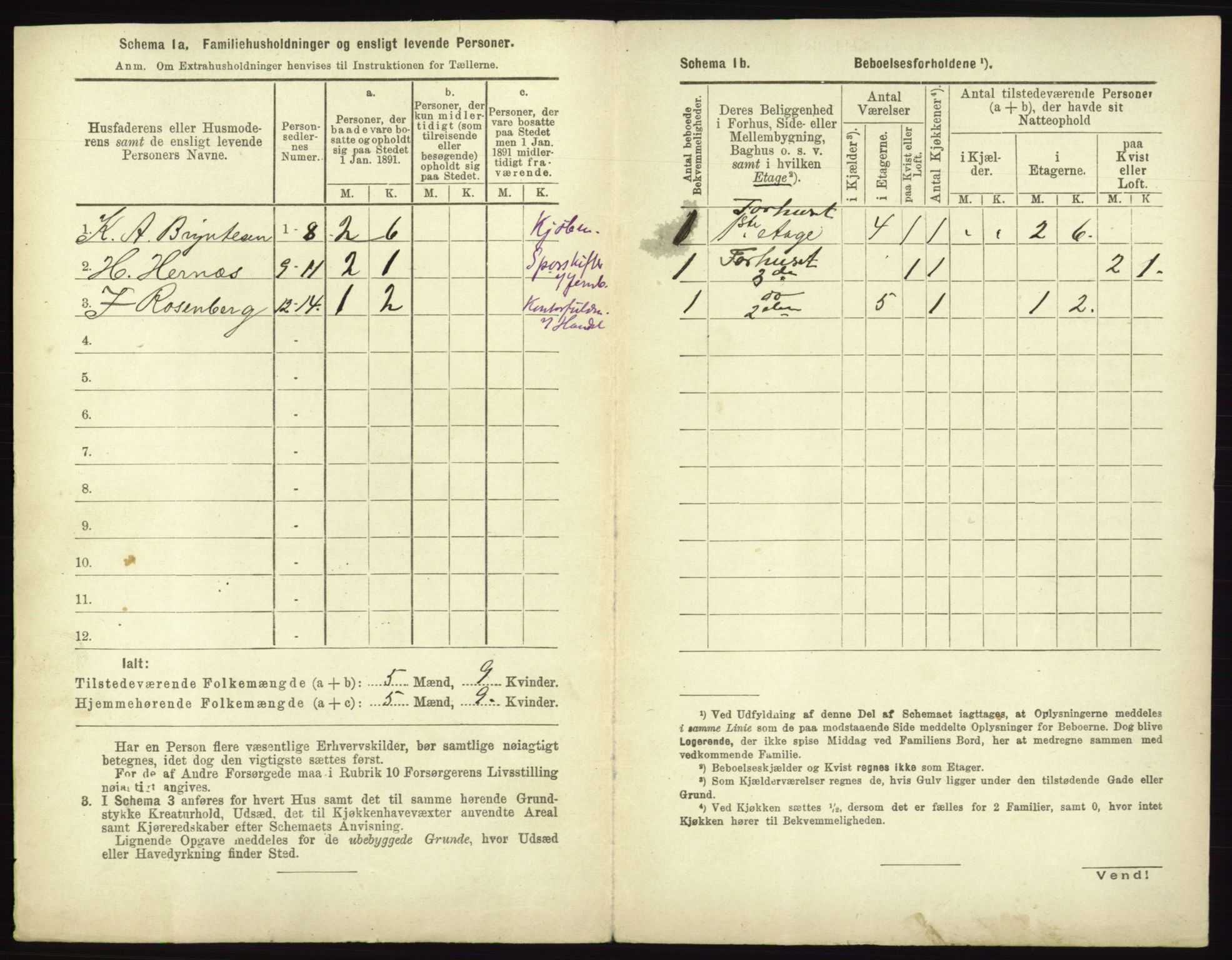 RA, 1891 census for 0101 Fredrikshald, 1891, p. 1527