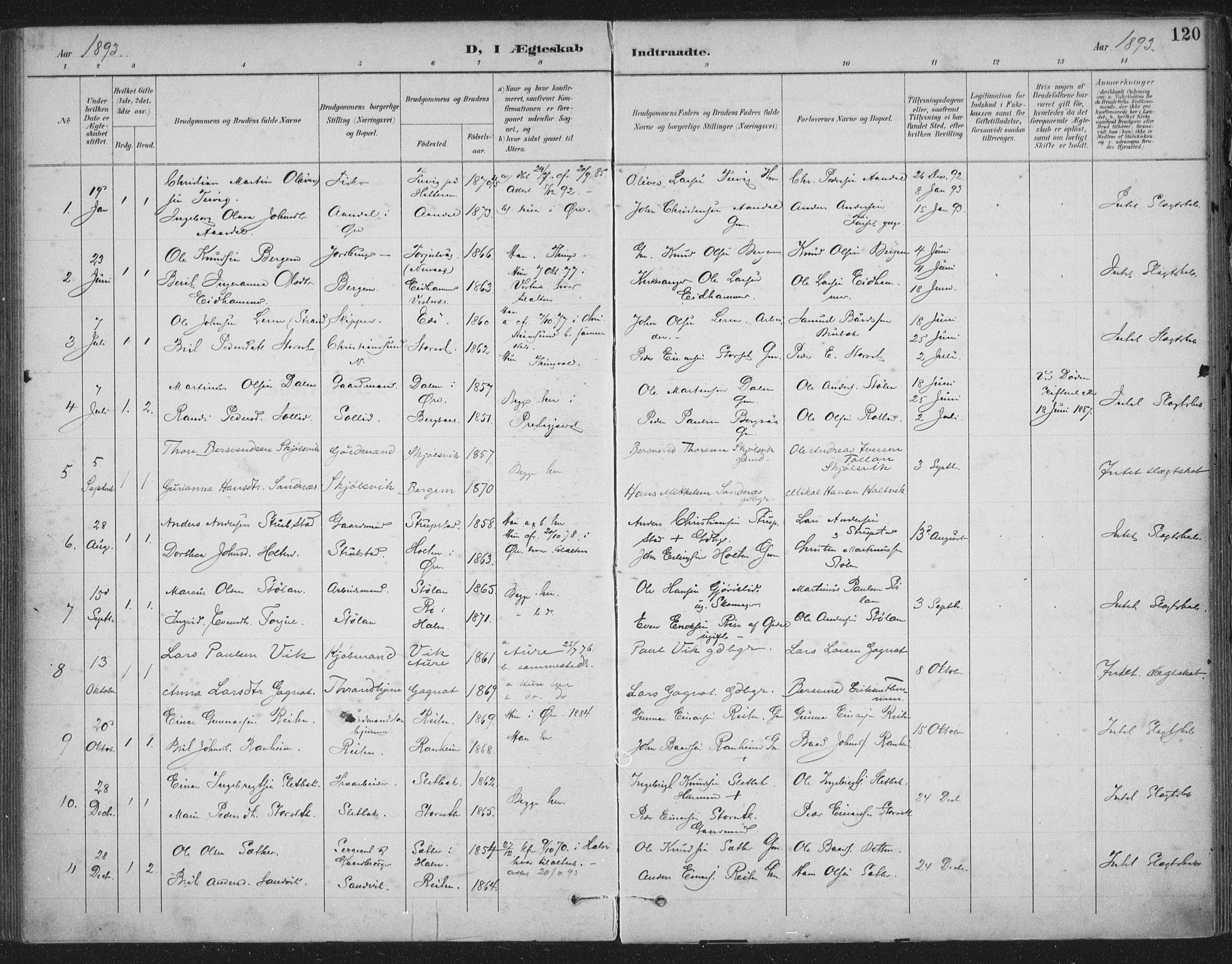 Ministerialprotokoller, klokkerbøker og fødselsregistre - Møre og Romsdal, AV/SAT-A-1454/586/L0988: Parish register (official) no. 586A14, 1893-1905, p. 120