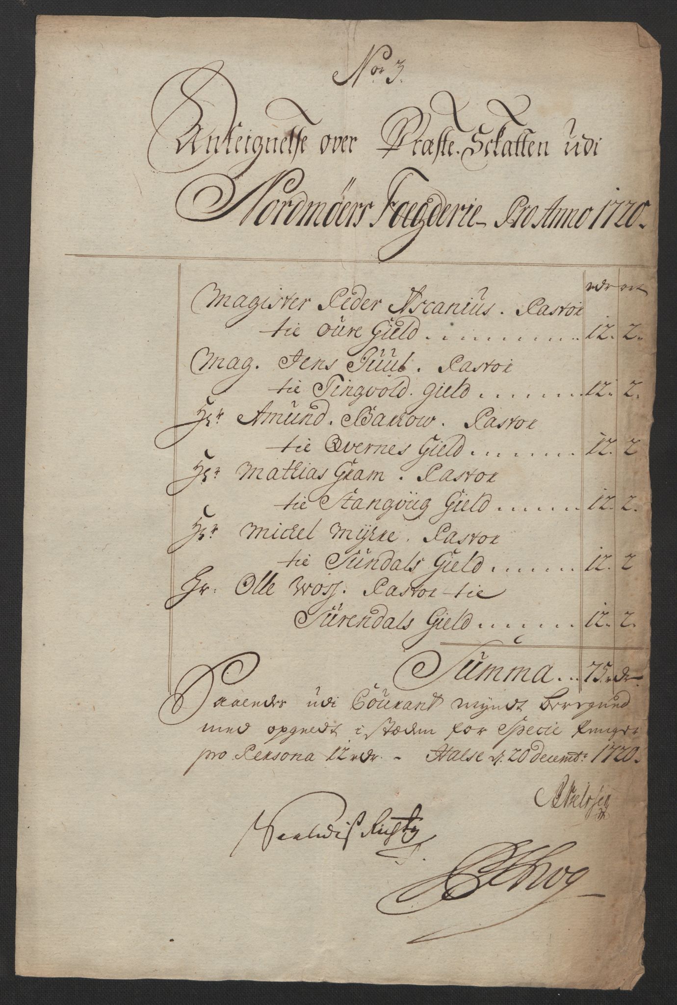 Rentekammeret inntil 1814, Reviderte regnskaper, Fogderegnskap, RA/EA-4092/R56/L3753: Fogderegnskap Nordmøre, 1720, p. 102