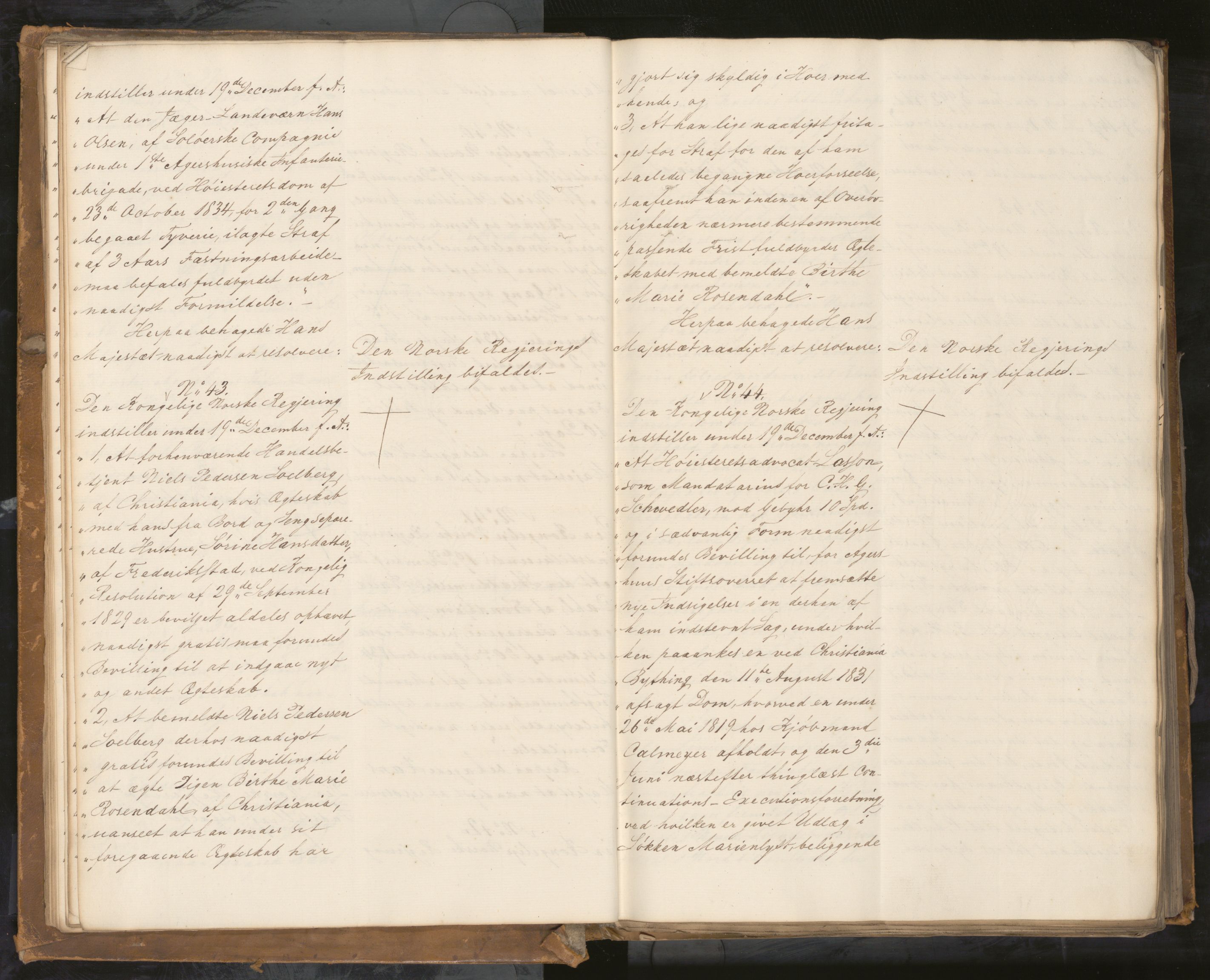 Statsrådssekretariatet, AV/RA-S-1001/A/Ab/L0040: Kgl. res. nr. 1-568, 1. halvår, 1835