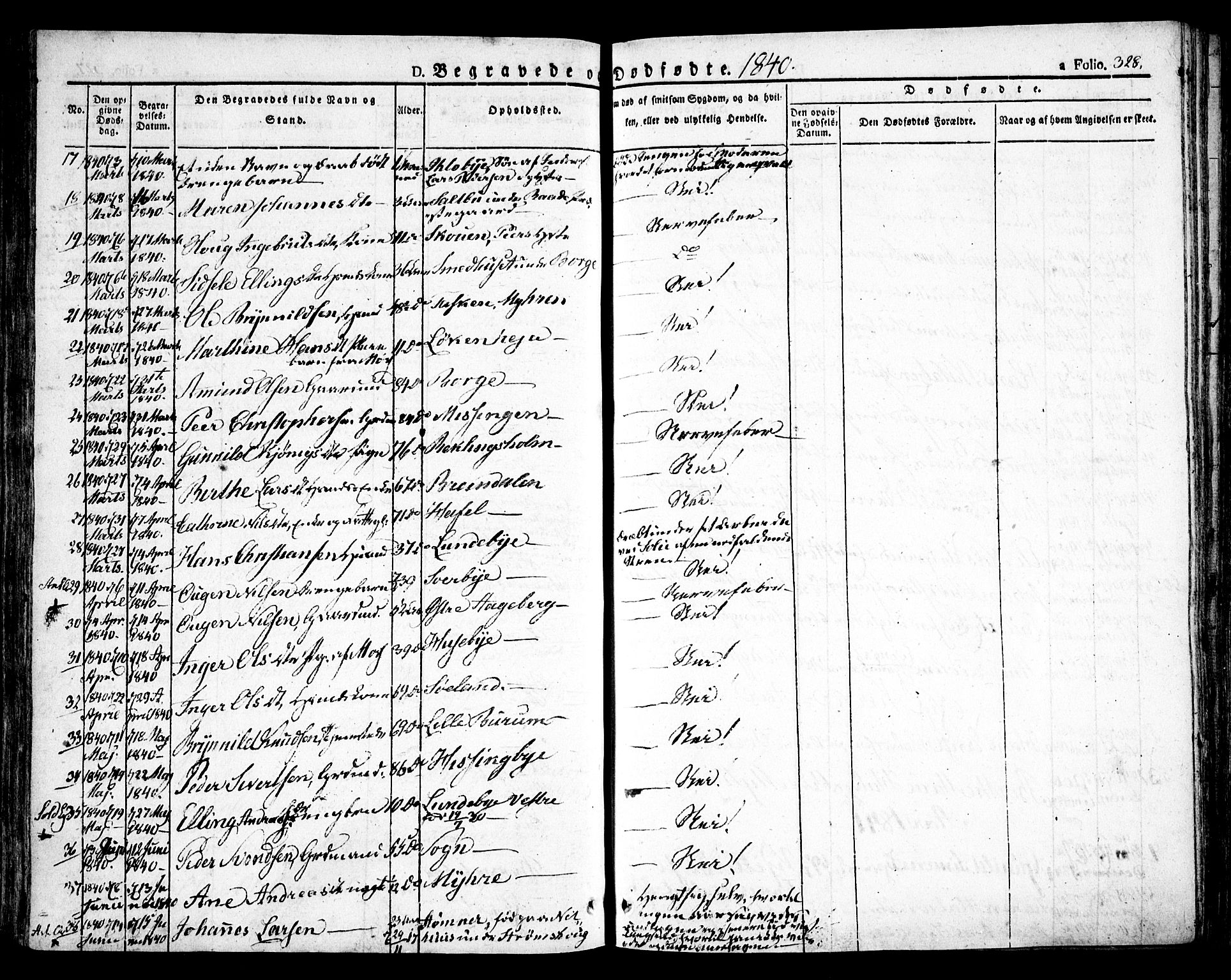 Råde prestekontor kirkebøker, AV/SAO-A-2009/F/Fa/L0005: Parish register (official) no. 5, 1830-1853, p. 328