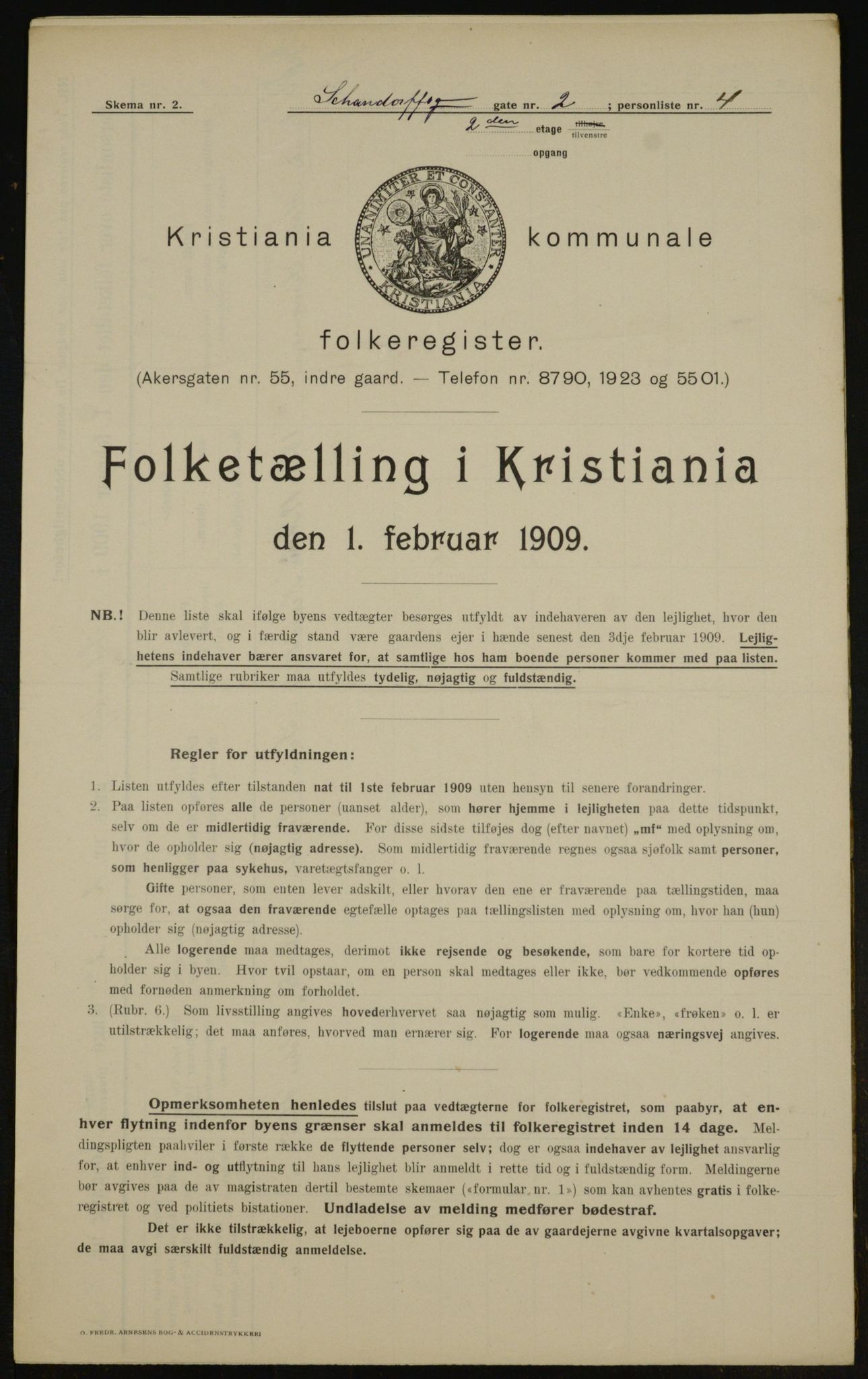 OBA, Municipal Census 1909 for Kristiania, 1909, p. 81333