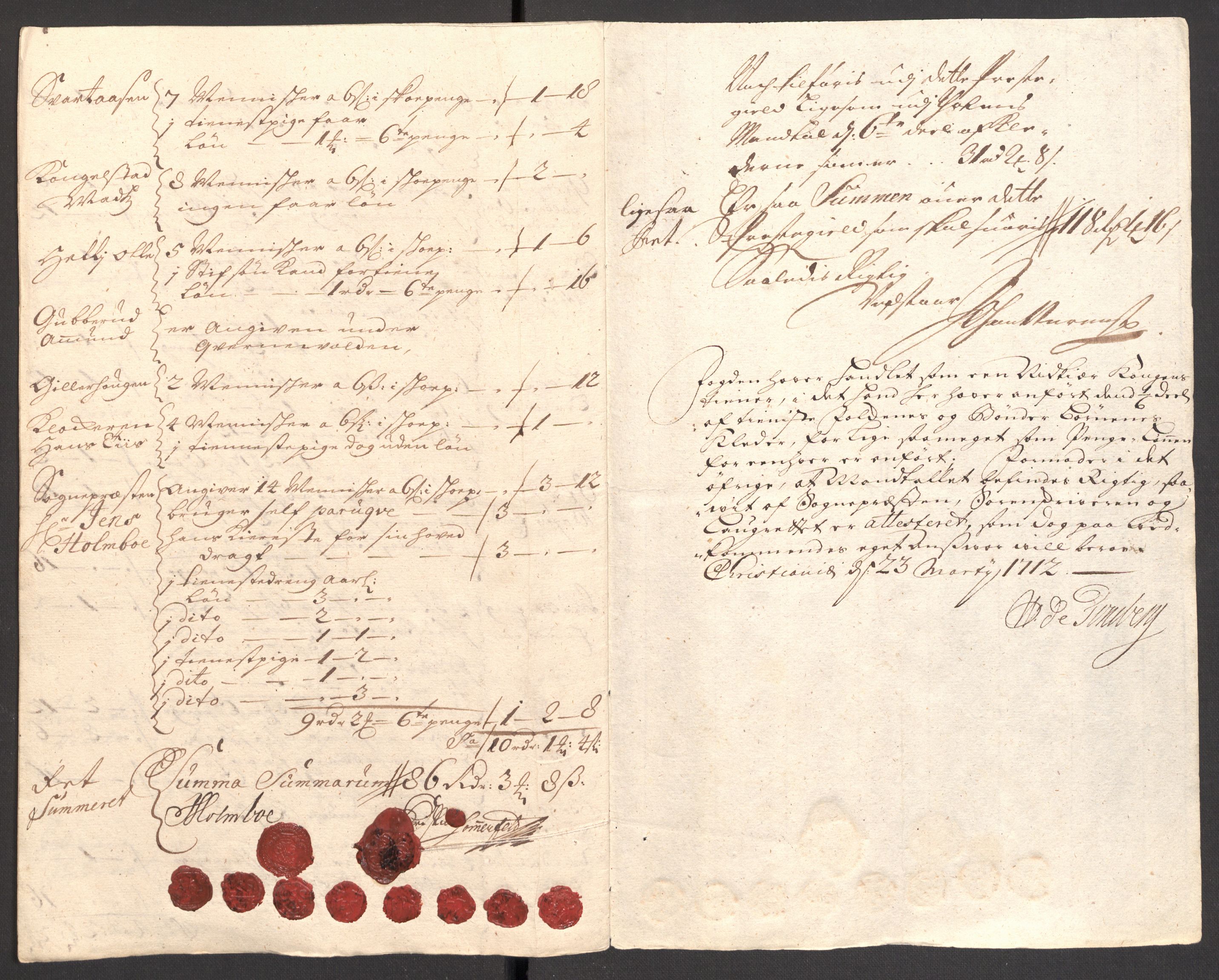 Rentekammeret inntil 1814, Reviderte regnskaper, Fogderegnskap, AV/RA-EA-4092/R18/L1308: Fogderegnskap Hadeland, Toten og Valdres, 1711, p. 264