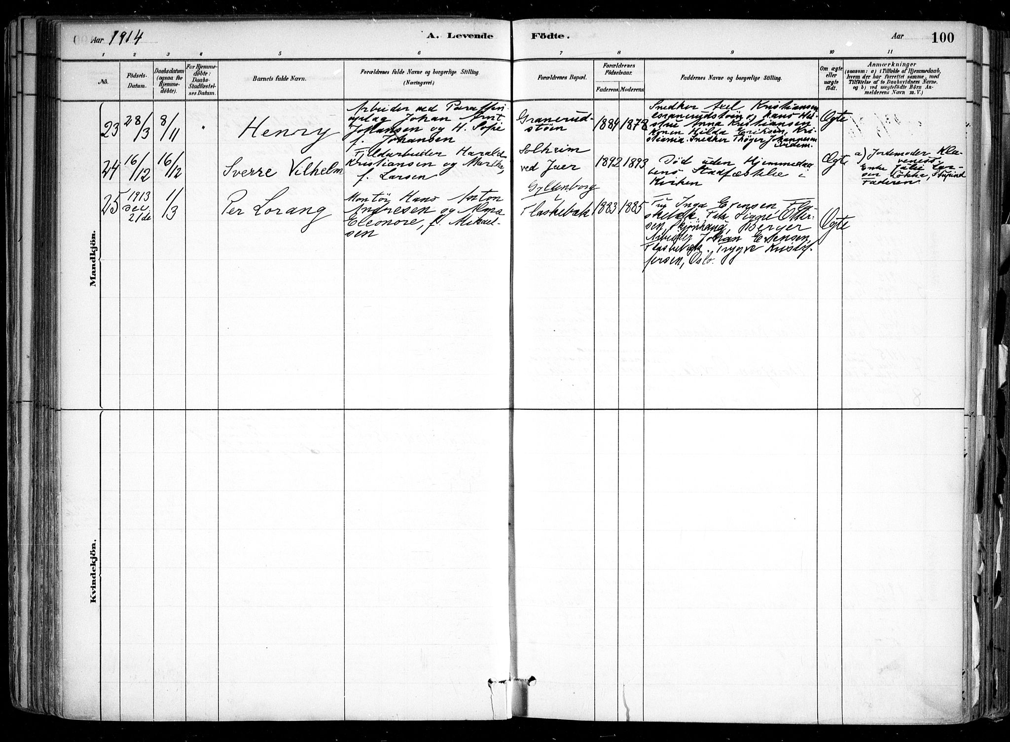 Nesodden prestekontor Kirkebøker, SAO/A-10013/F/Fa/L0009: Parish register (official) no. I 9, 1880-1915, p. 100