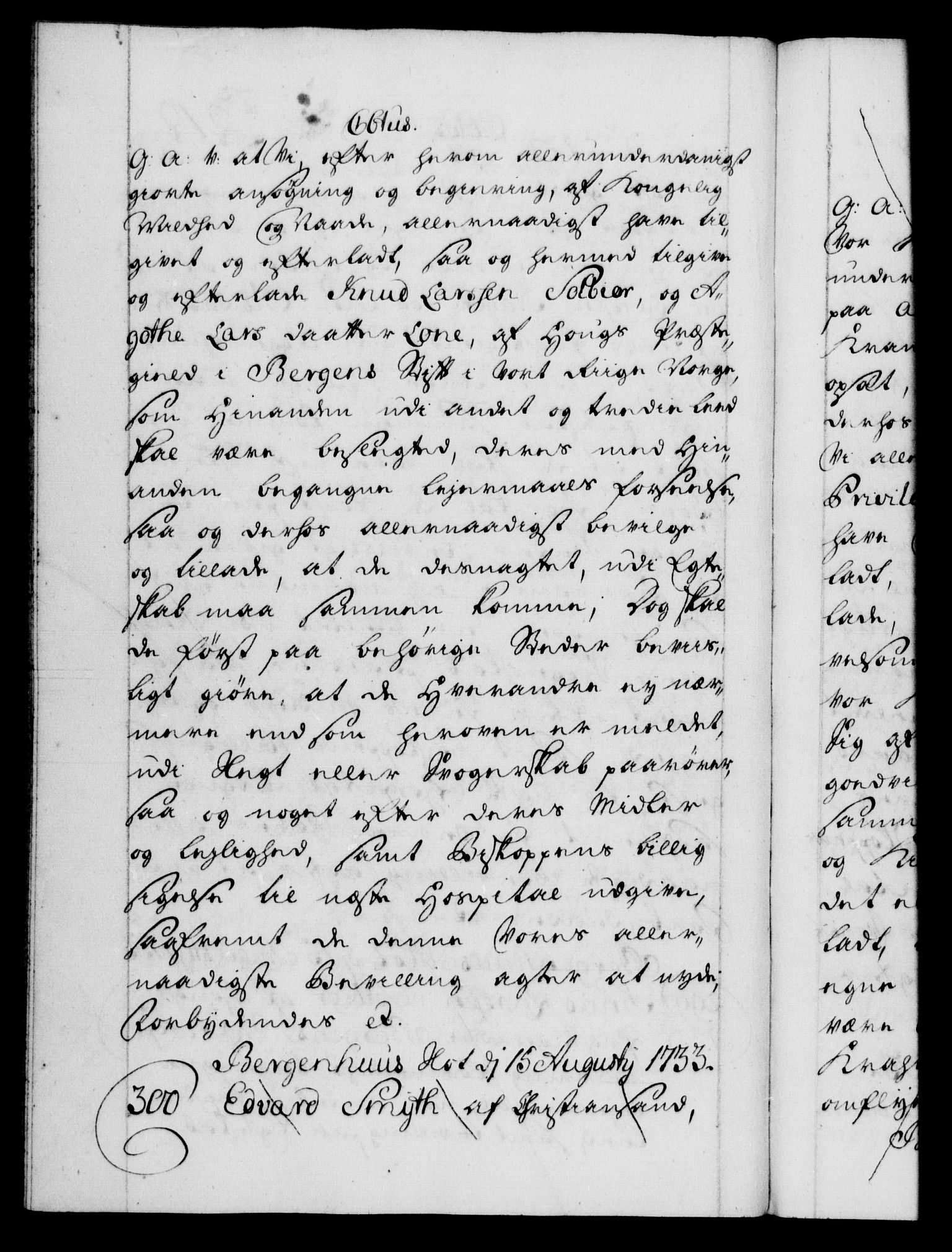 Danske Kanselli 1572-1799, AV/RA-EA-3023/F/Fc/Fca/Fcaa/L0028: Norske registre, 1733-1734, p. 212b