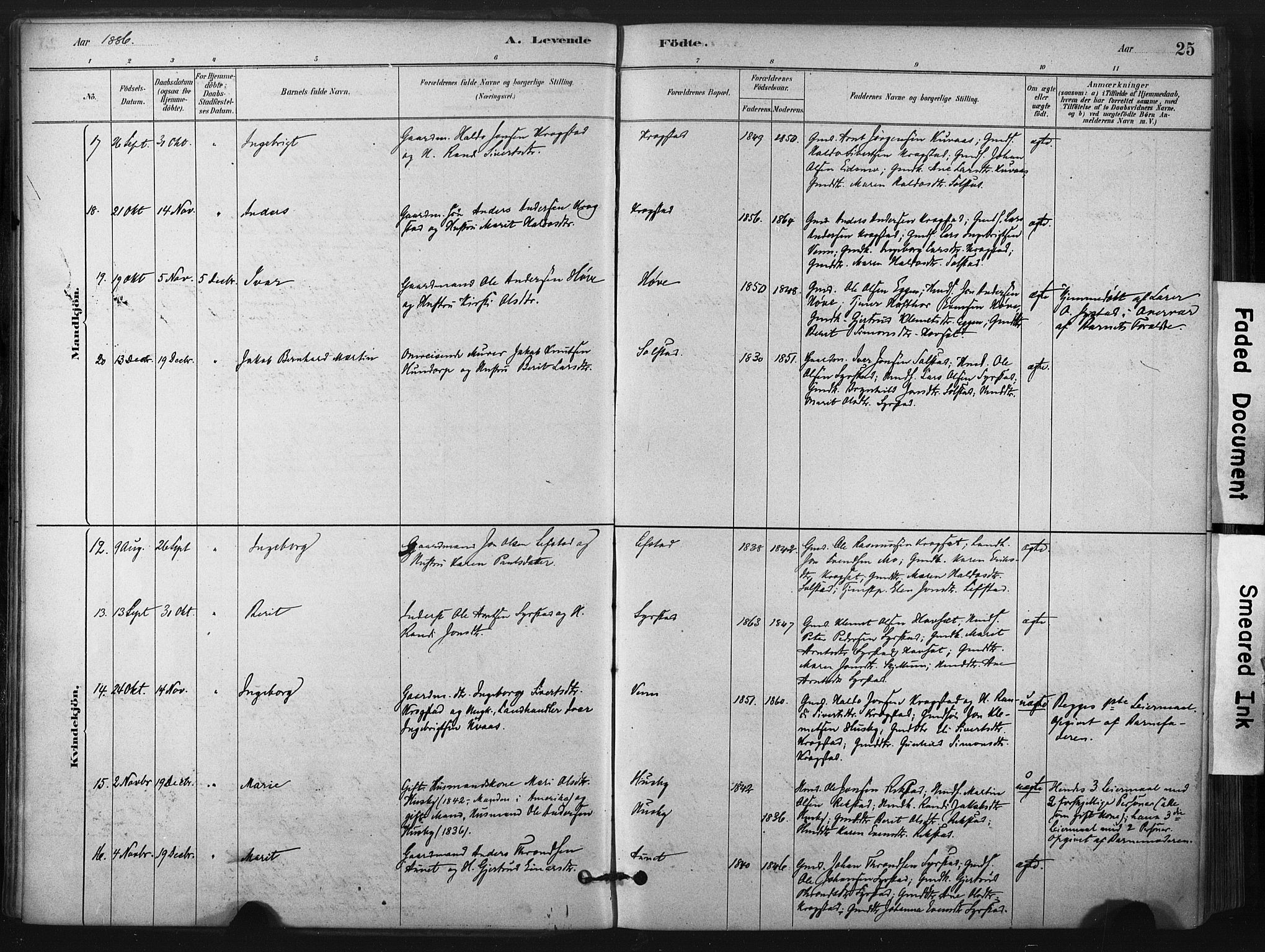 Ministerialprotokoller, klokkerbøker og fødselsregistre - Sør-Trøndelag, SAT/A-1456/667/L0795: Parish register (official) no. 667A03, 1879-1907, p. 25