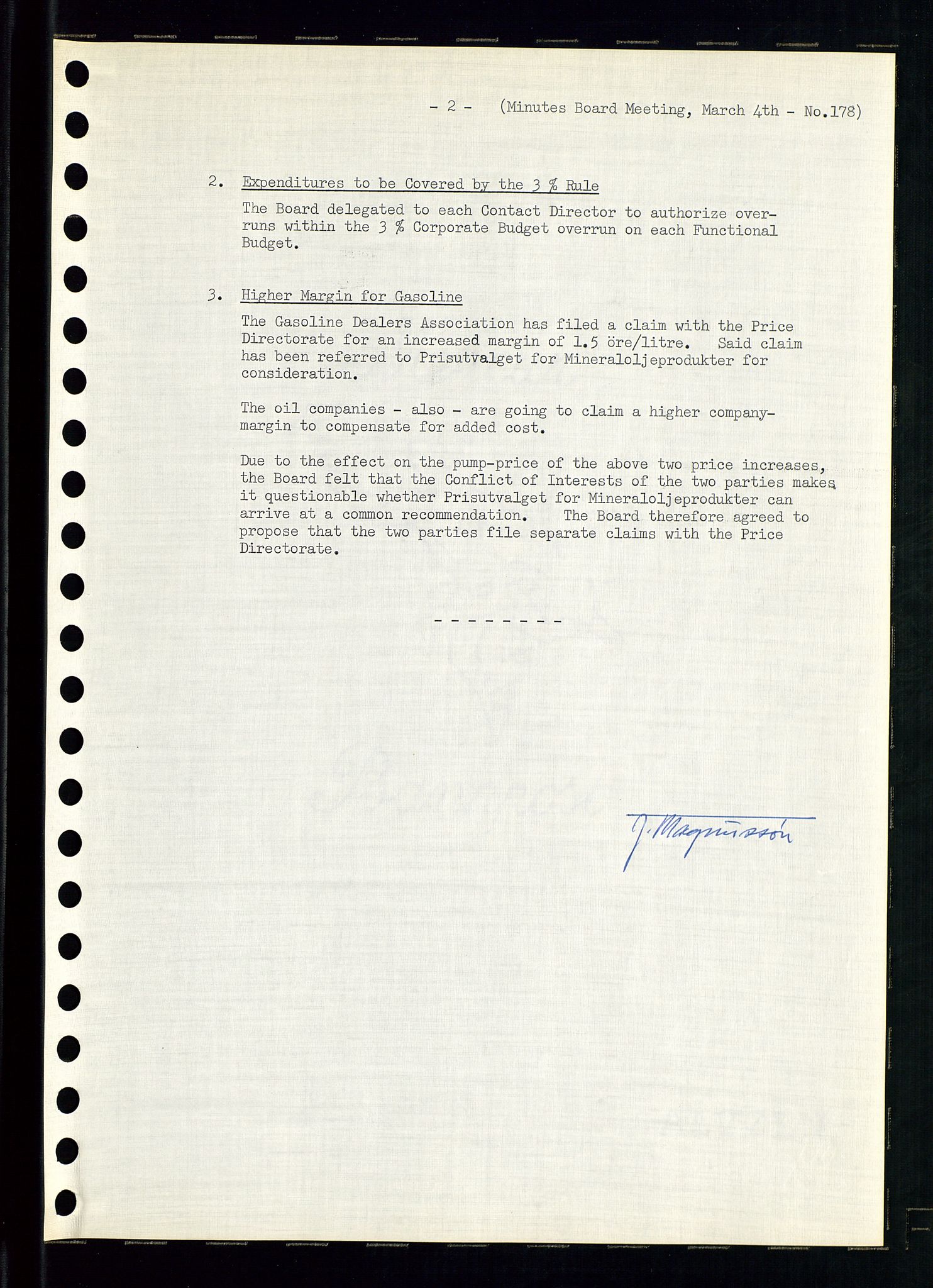 Pa 0982 - Esso Norge A/S, AV/SAST-A-100448/A/Aa/L0002/0001: Den administrerende direksjon Board minutes (styrereferater) / Den administrerende direksjon Board minutes (styrereferater), 1965, p. 144