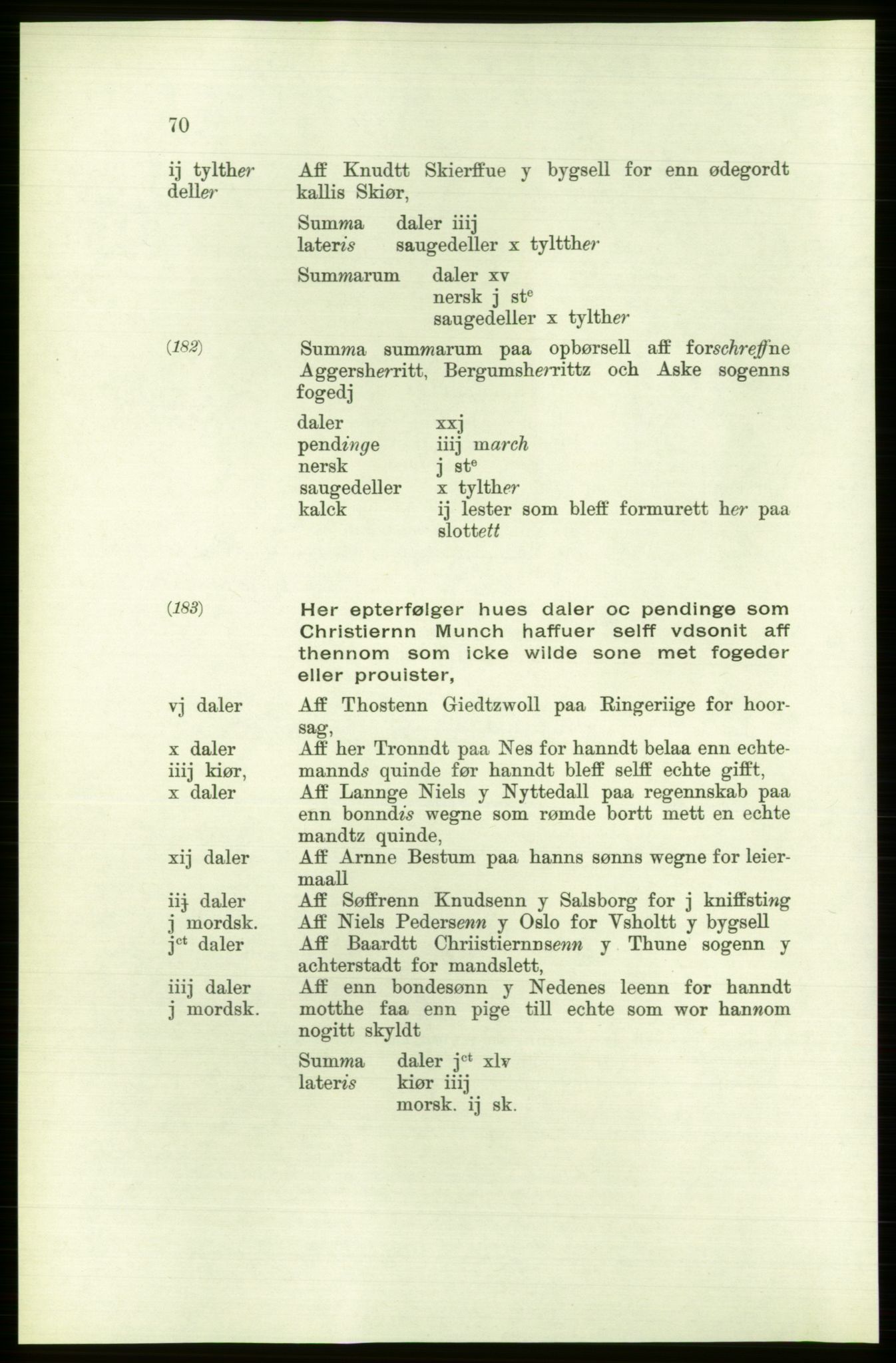 Publikasjoner utgitt av Arkivverket, PUBL/PUBL-001/C/0001: Bind 1: Rekneskap for Akershus len 1557-1558, 1557-1558, p. 70