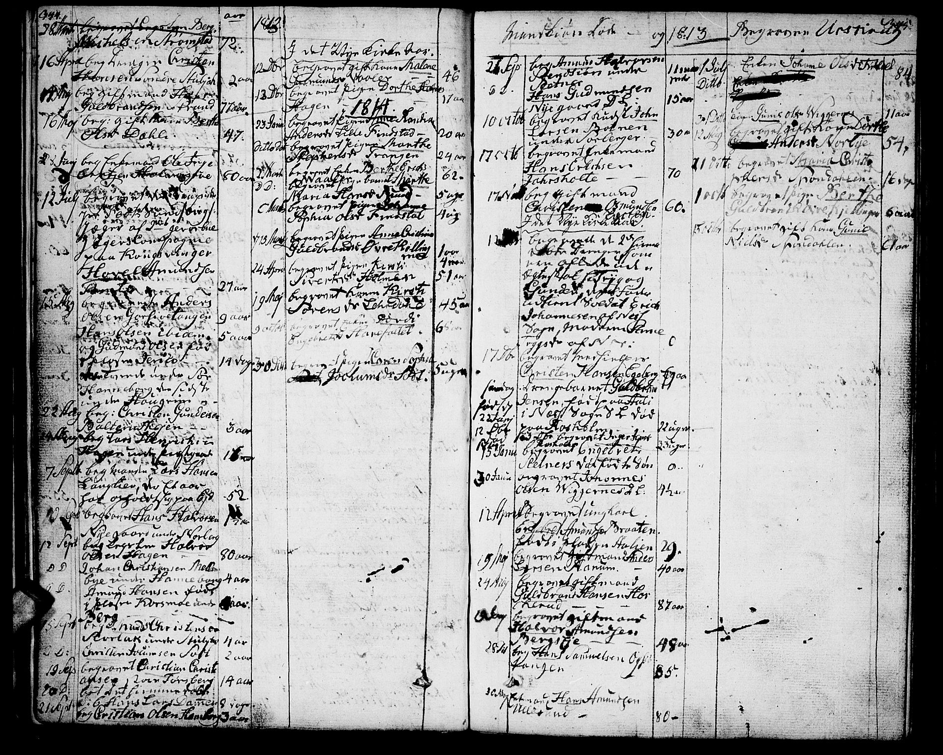 Aurskog prestekontor Kirkebøker, AV/SAO-A-10304a/F/Fa/L0004: Parish register (official) no. I 4, 1807-1814, p. 344-345