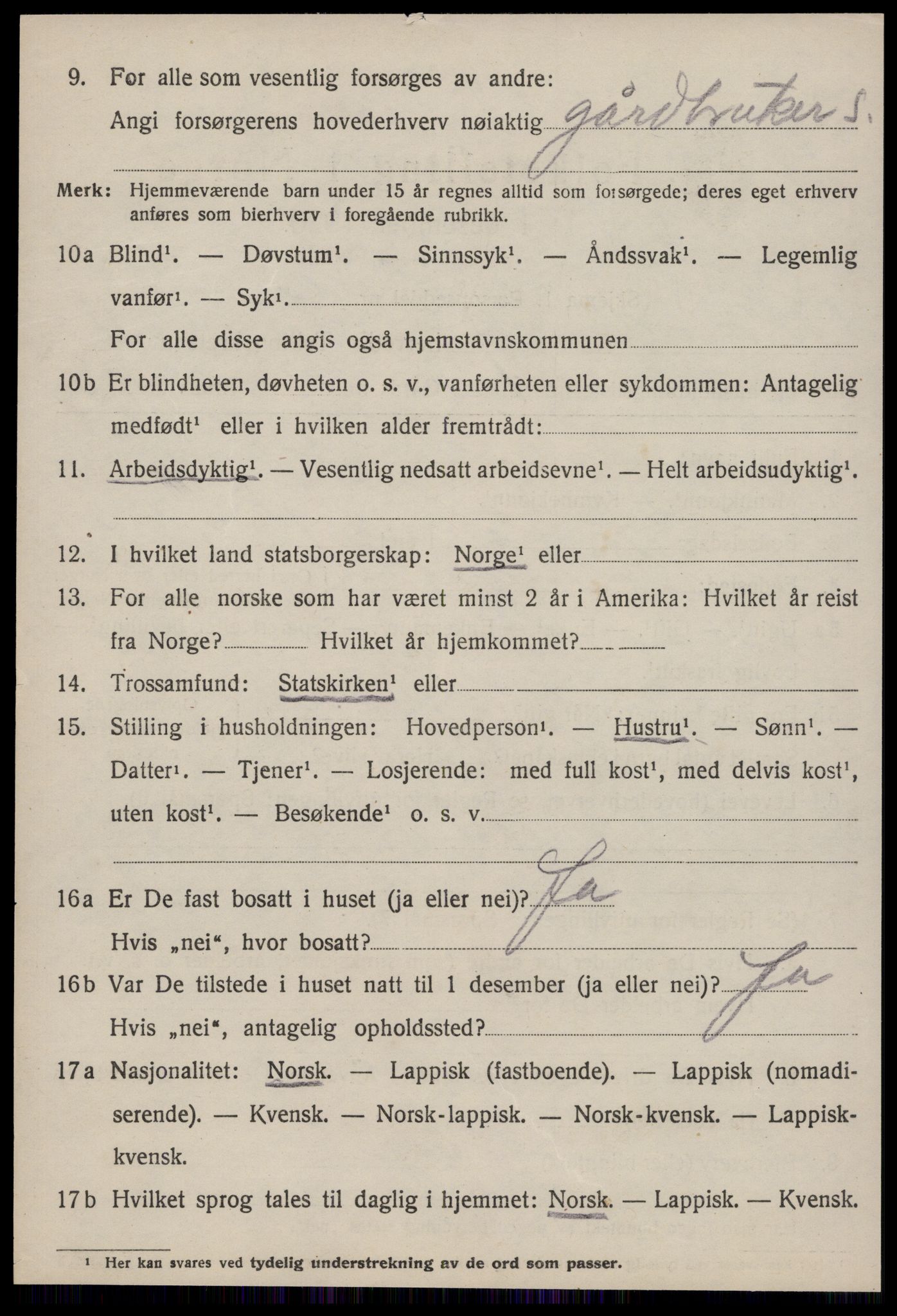 SAT, 1920 census for Strinda, 1920, p. 25569