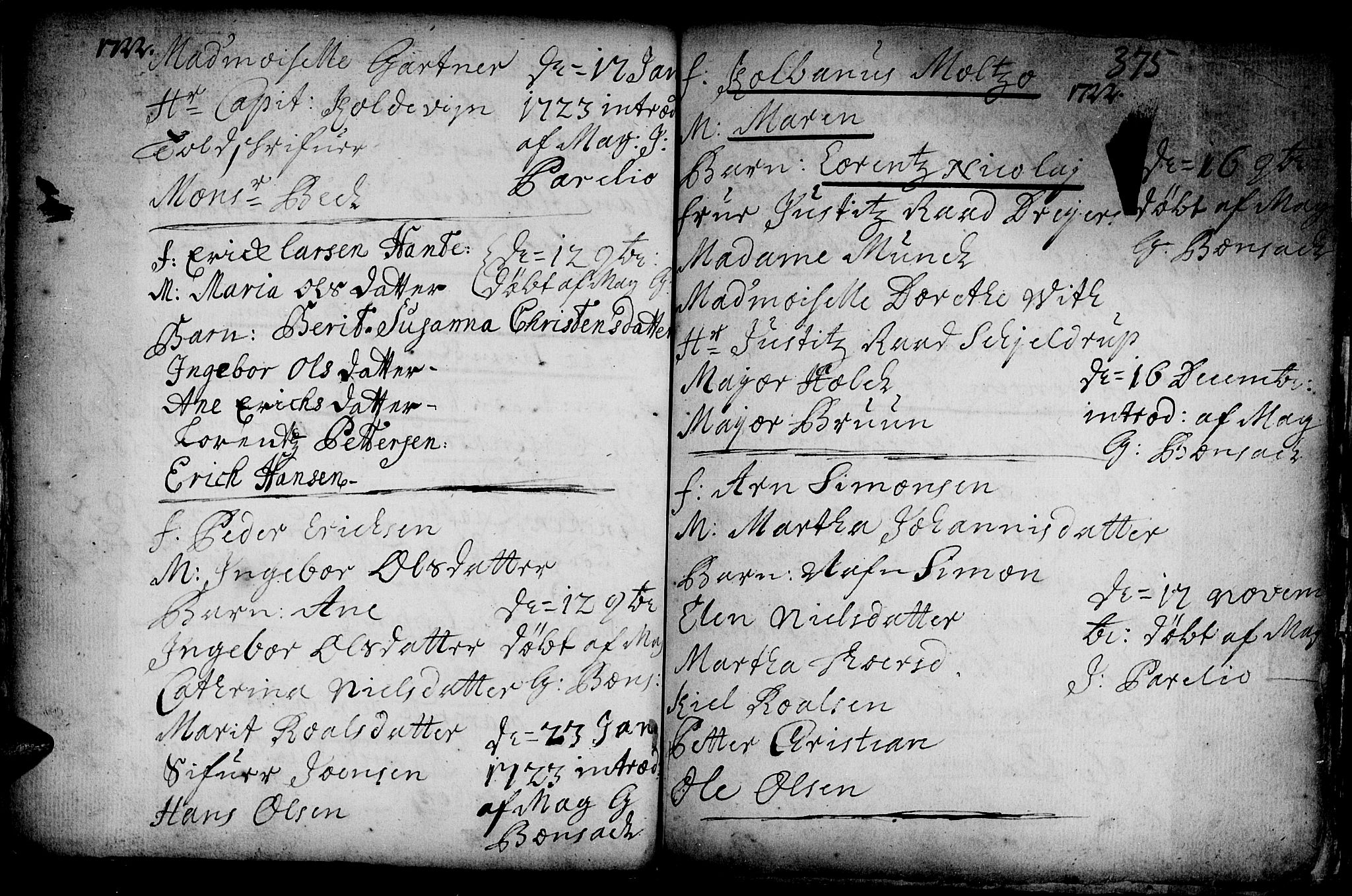 Ministerialprotokoller, klokkerbøker og fødselsregistre - Sør-Trøndelag, AV/SAT-A-1456/601/L0035: Parish register (official) no. 601A03, 1713-1728, p. 375