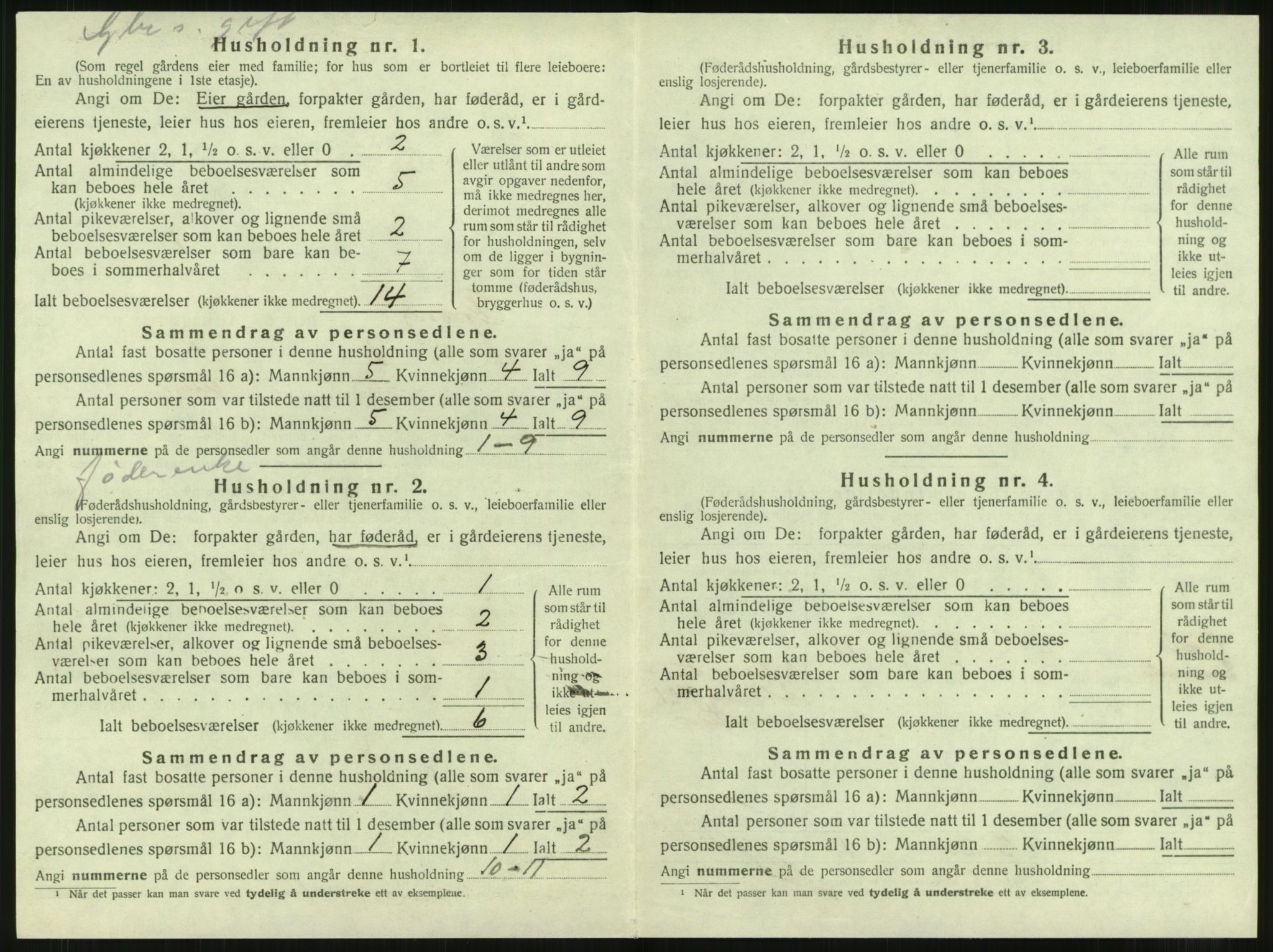 SAT, 1920 census for Grong, 1920, p. 50