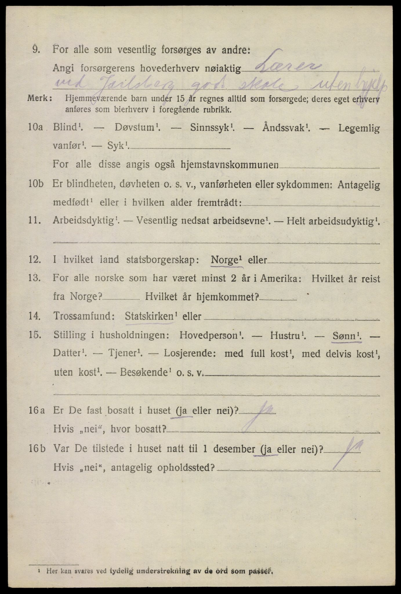 SAKO, 1920 census for Sem, 1920, p. 7068