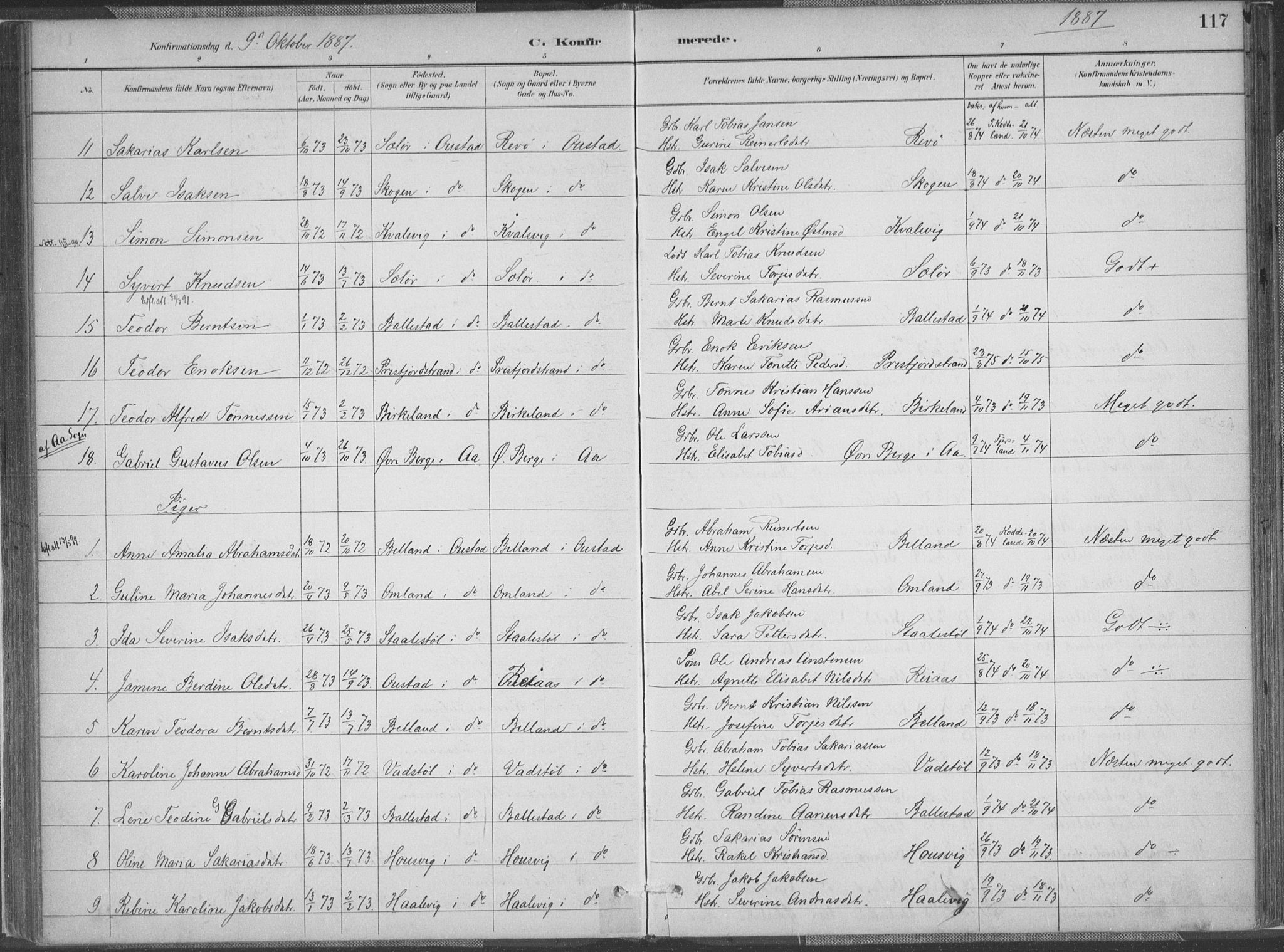 Lyngdal sokneprestkontor, AV/SAK-1111-0029/F/Fa/Faa/L0004: Parish register (official) no. A 4, 1883-1904, p. 117