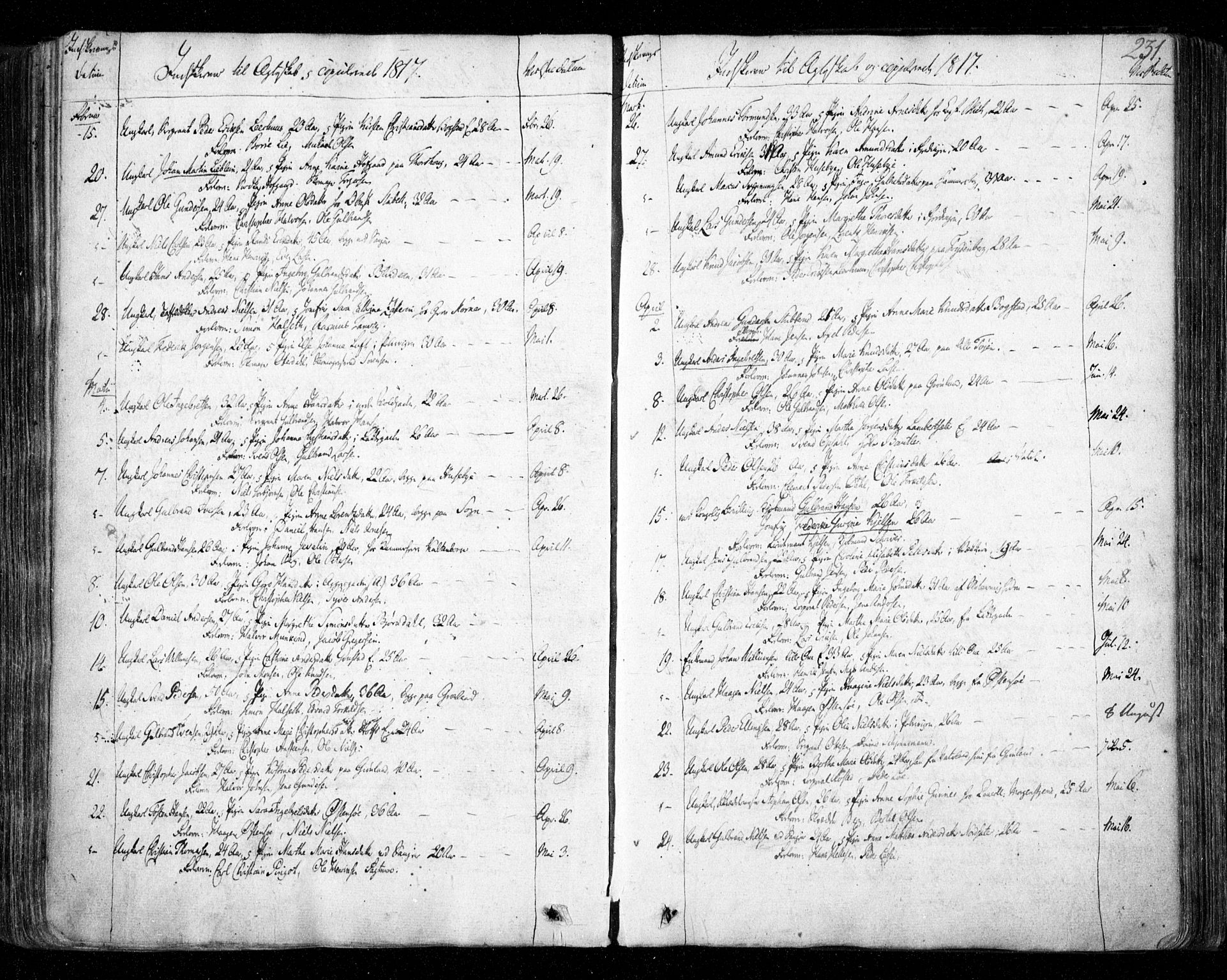 Aker prestekontor kirkebøker, SAO/A-10861/F/L0011: Parish register (official) no. 11, 1810-1819, p. 231