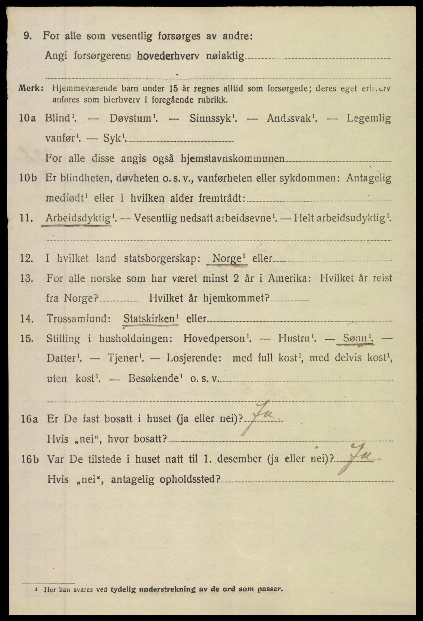 SAK, 1920 census for Øyestad, 1920, p. 7693