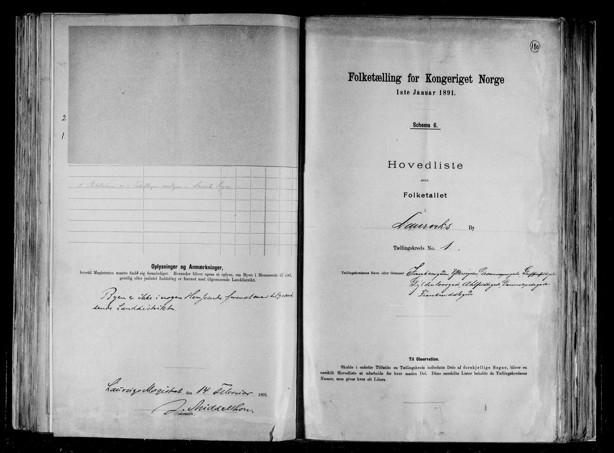 RA, 1891 census for 0707 Larvik, 1891, p. 5