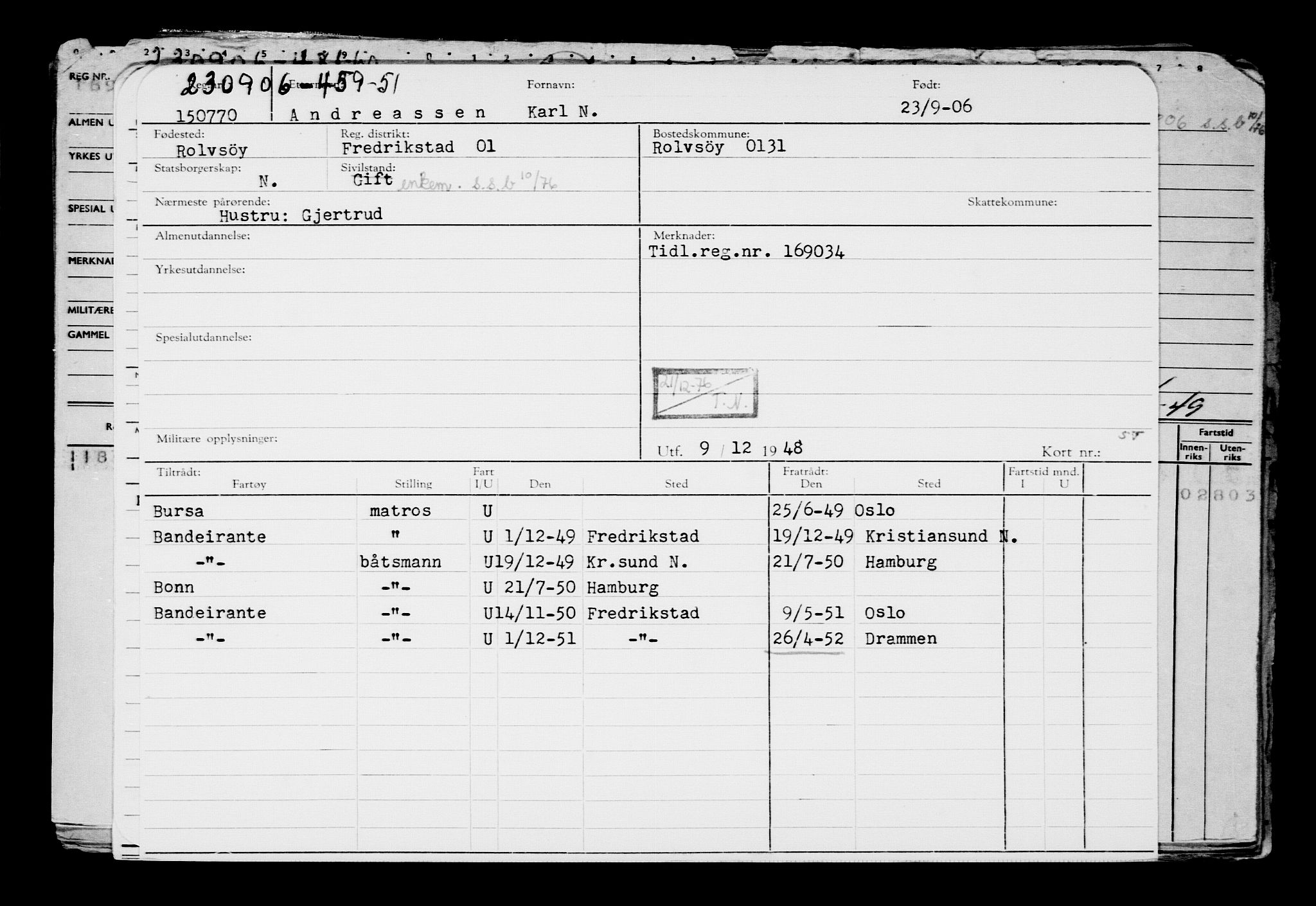 Direktoratet for sjømenn, AV/RA-S-3545/G/Gb/L0067: Hovedkort, 1906, p. 293