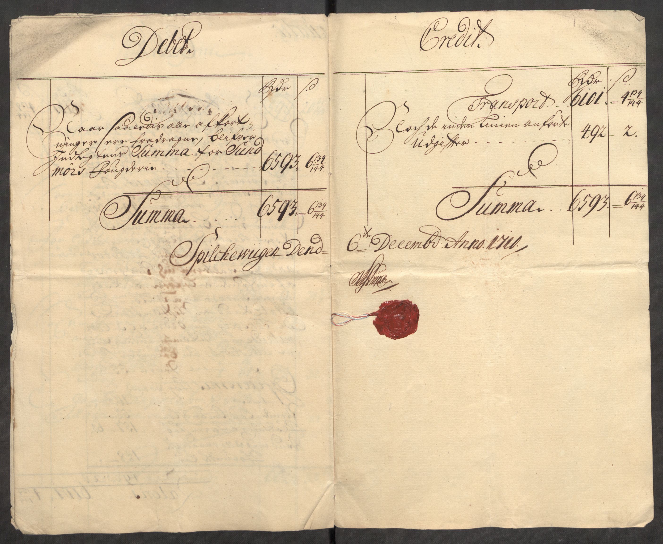 Rentekammeret inntil 1814, Reviderte regnskaper, Fogderegnskap, RA/EA-4092/R54/L3563: Fogderegnskap Sunnmøre, 1710, p. 24