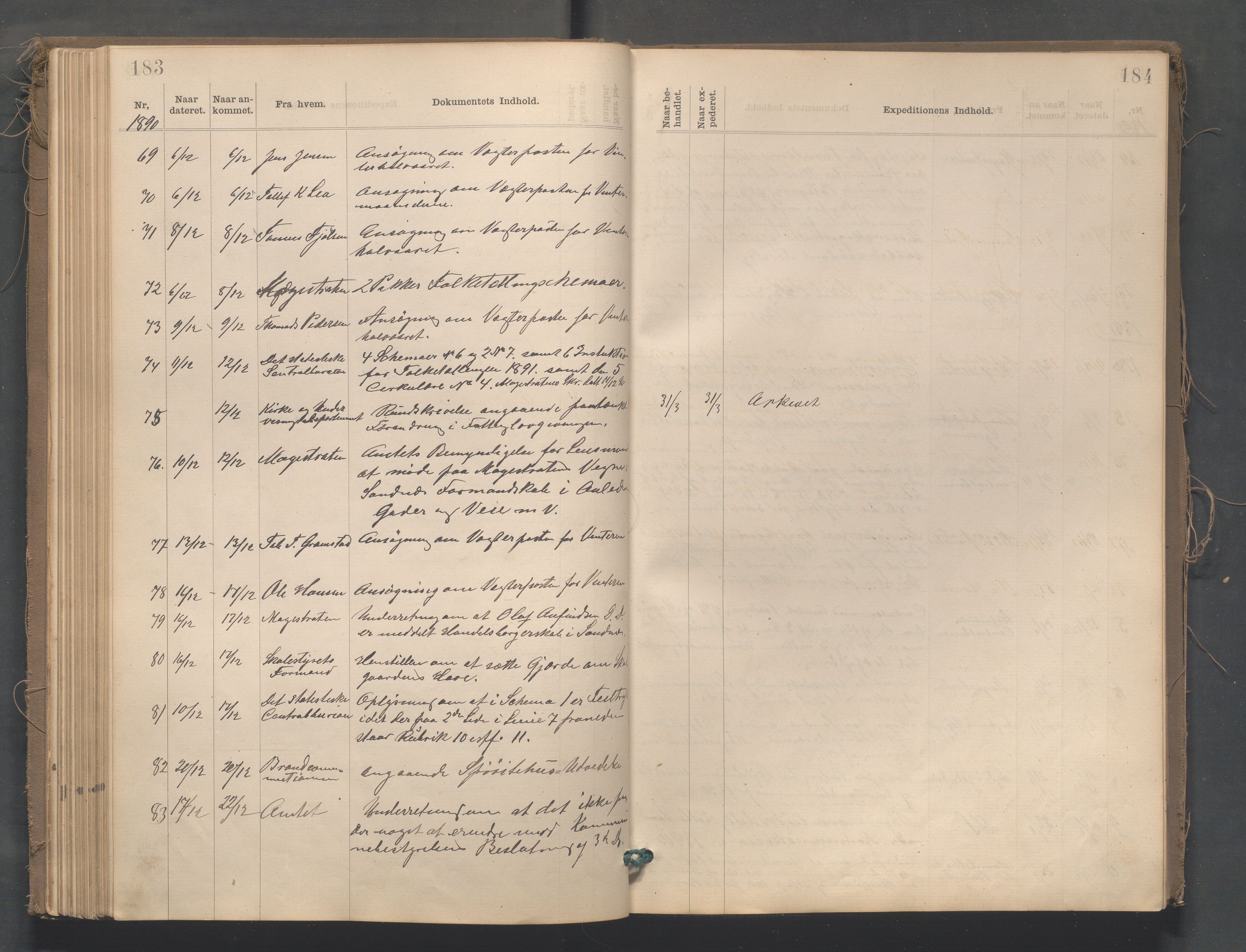 Sandnes kommune - Formannskapet og Bystyret, IKAR/K-100188/C/Ca, 1882-1899, p. 183-184