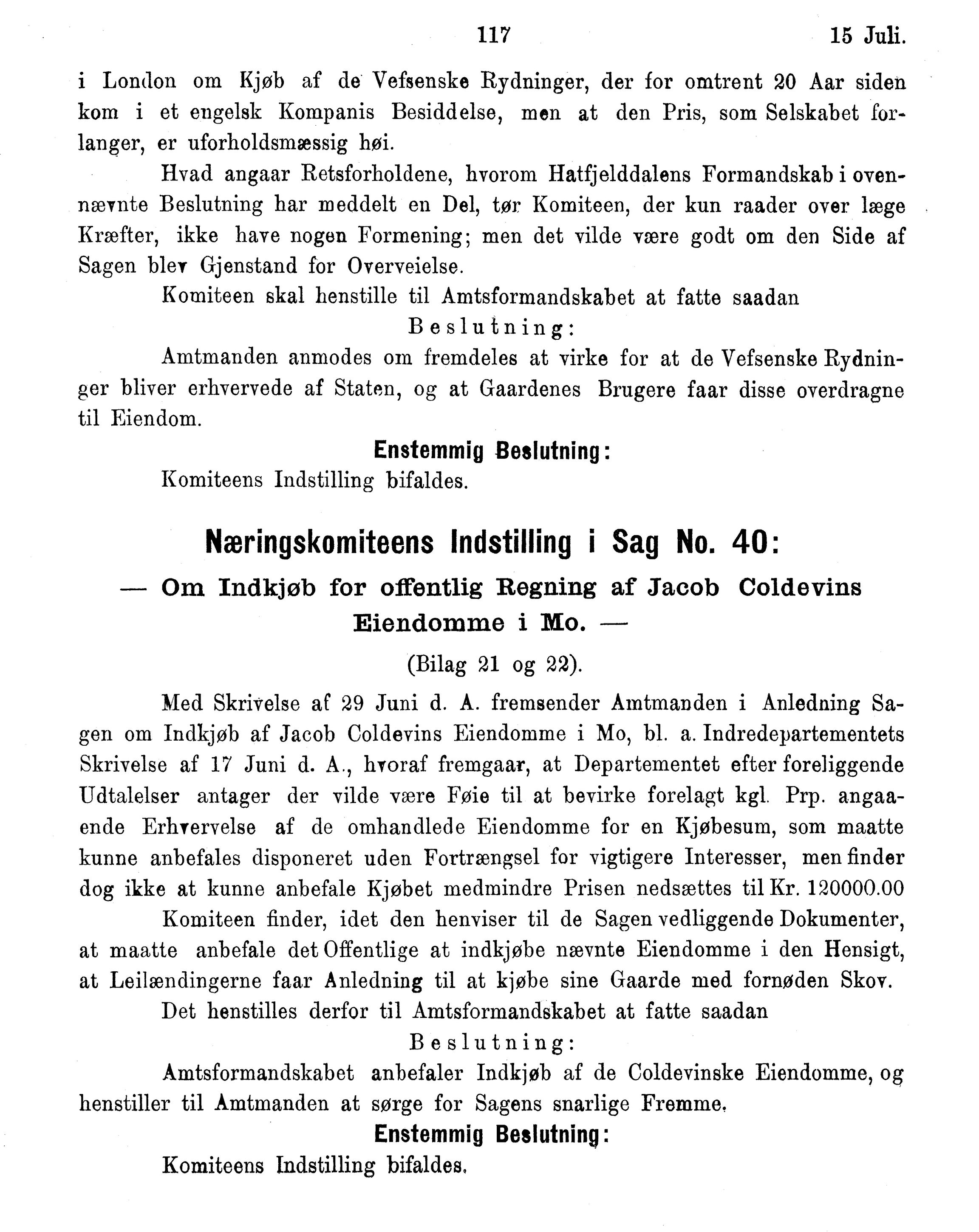 Nordland Fylkeskommune. Fylkestinget, AIN/NFK-17/176/A/Ac/L0015: Fylkestingsforhandlinger 1886-1890, 1886-1890