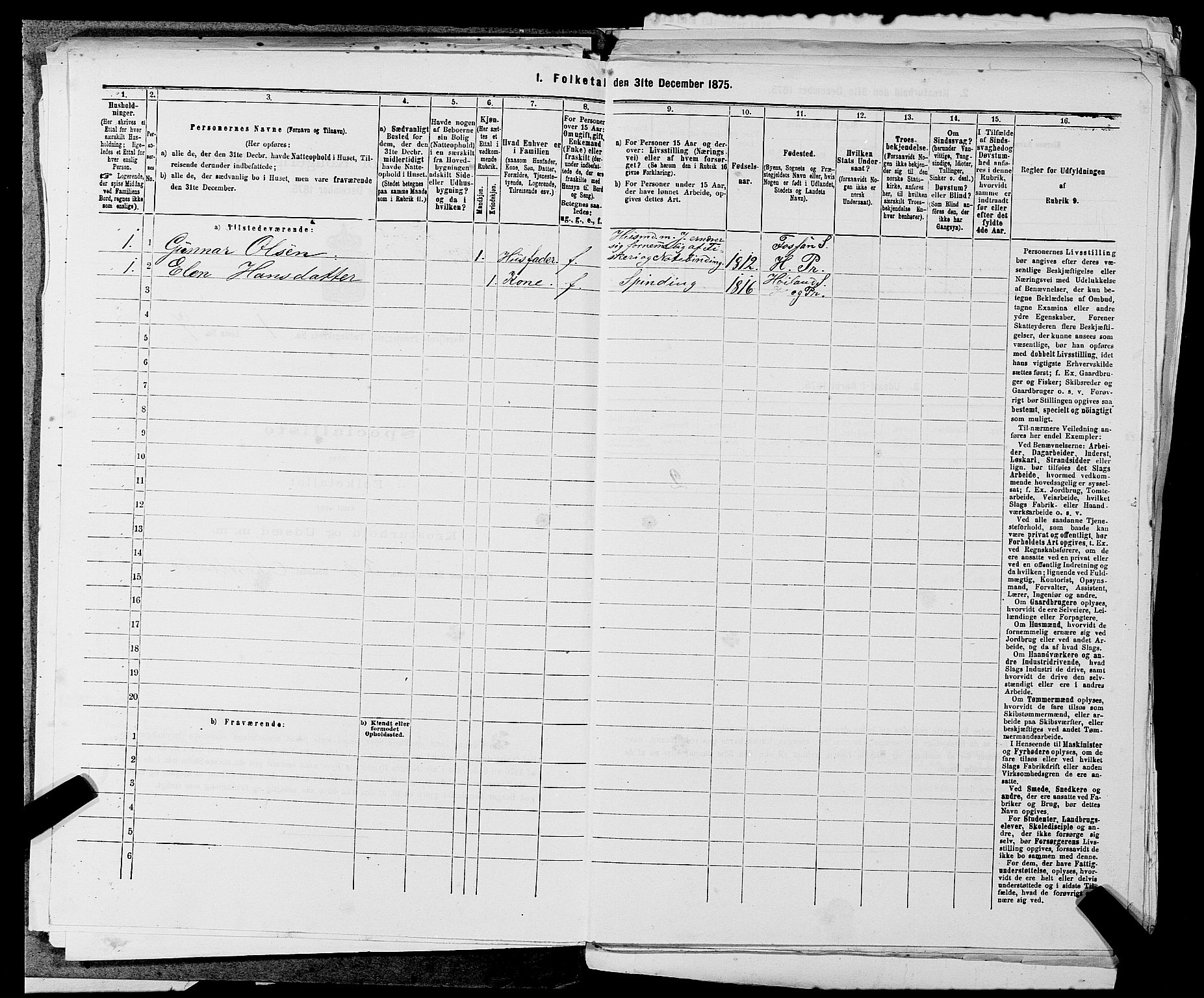 SAST, 1875 census for 1128P Høgsfjord, 1875, p. 78